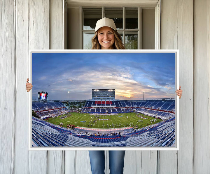 Florida Atlantic Owls Stadium canvas print with UV coating.