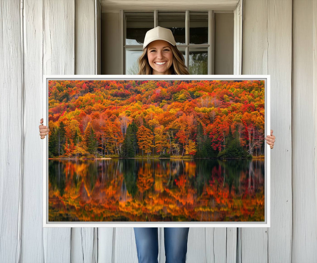 Fall Foliage Wall Art featuring autumn reflections.