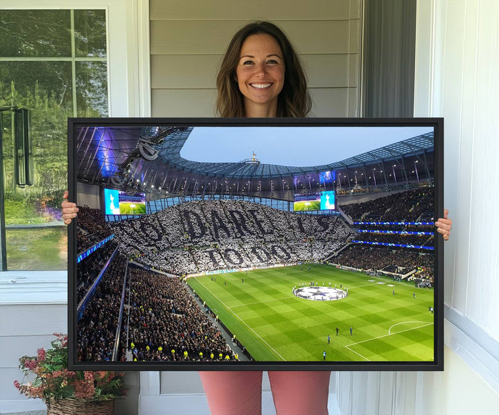 At Tottenham Hotspur Stadium, the Premier League wall art stands out.