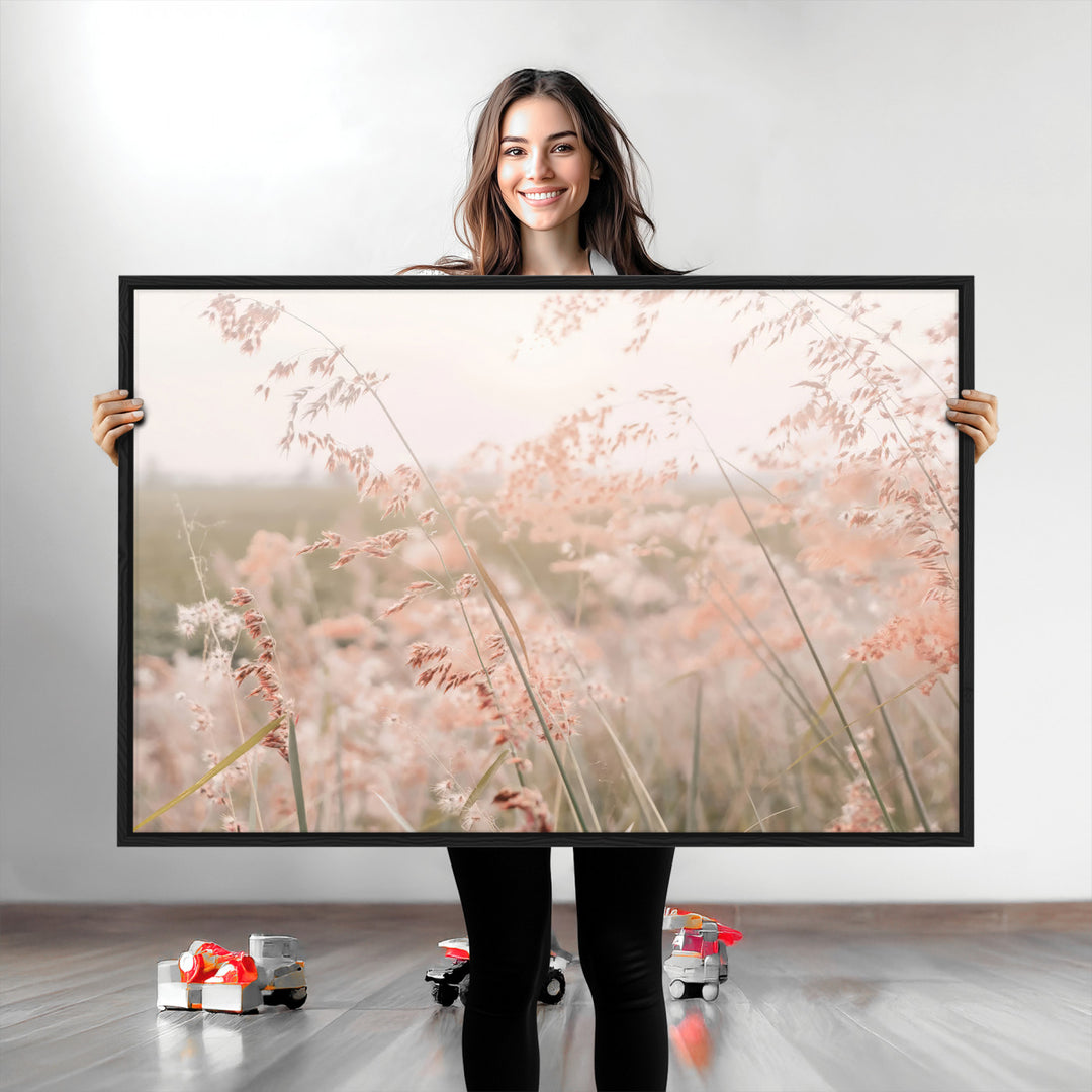 Pastel Grasses Wall Art Canvas Print