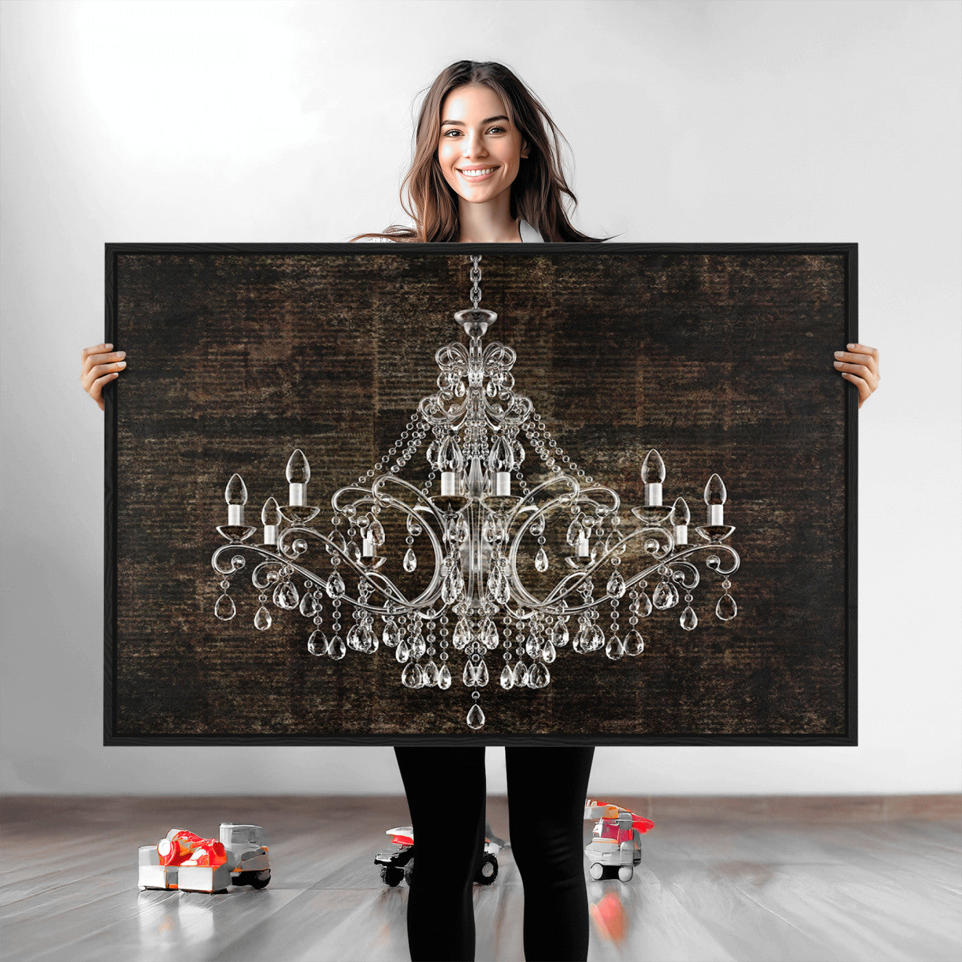 69434-MGV-CV-36X24-Rustic Chandelier Canvas Print