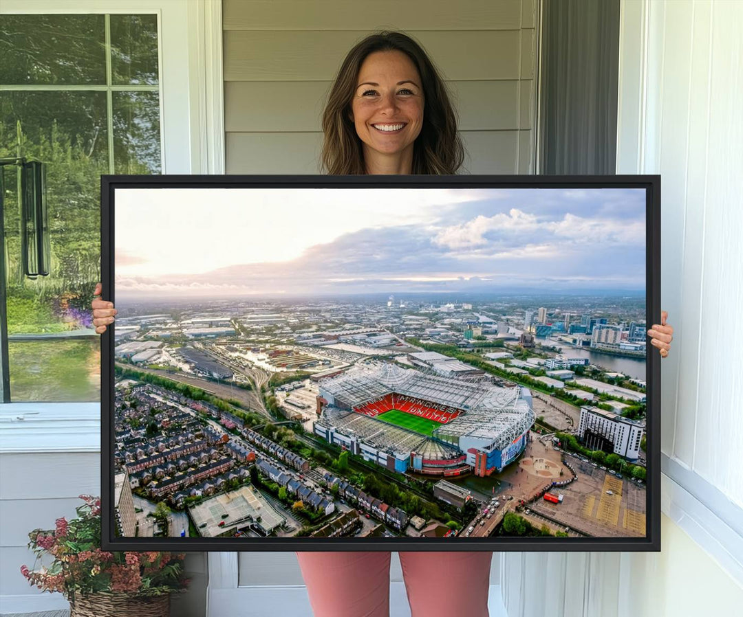 Old Trafford Manchester United Stadium wall art canvas.