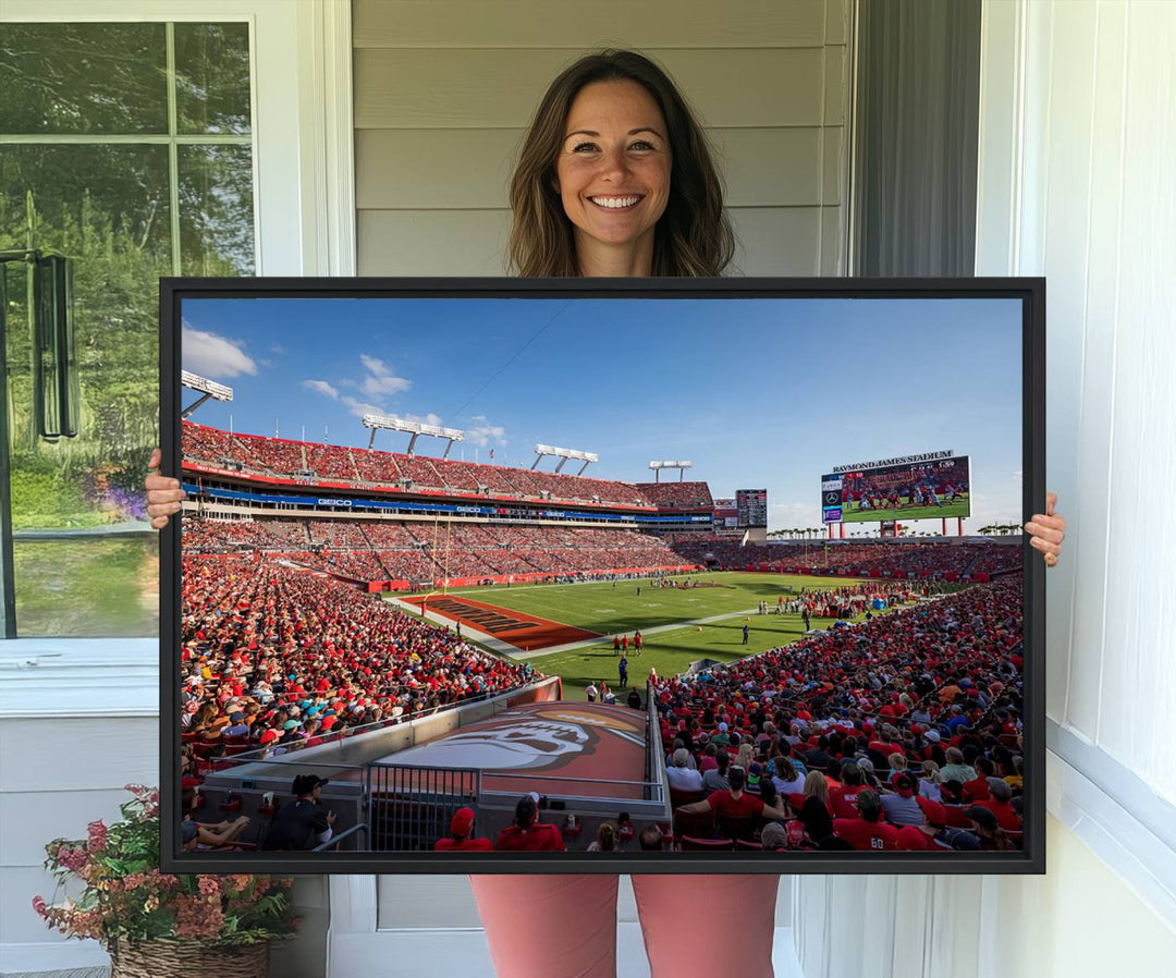 Tampa Stadium Wall Art Canvas Print.