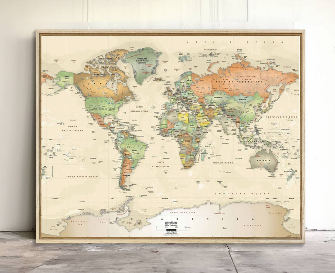 The Large Push Pin World Map Wall Art Canvas Print, with a gallery-quality finish, is carefully crafted on premium canvas and handmade in the USA. This piece adds a touch of elegance to any space.