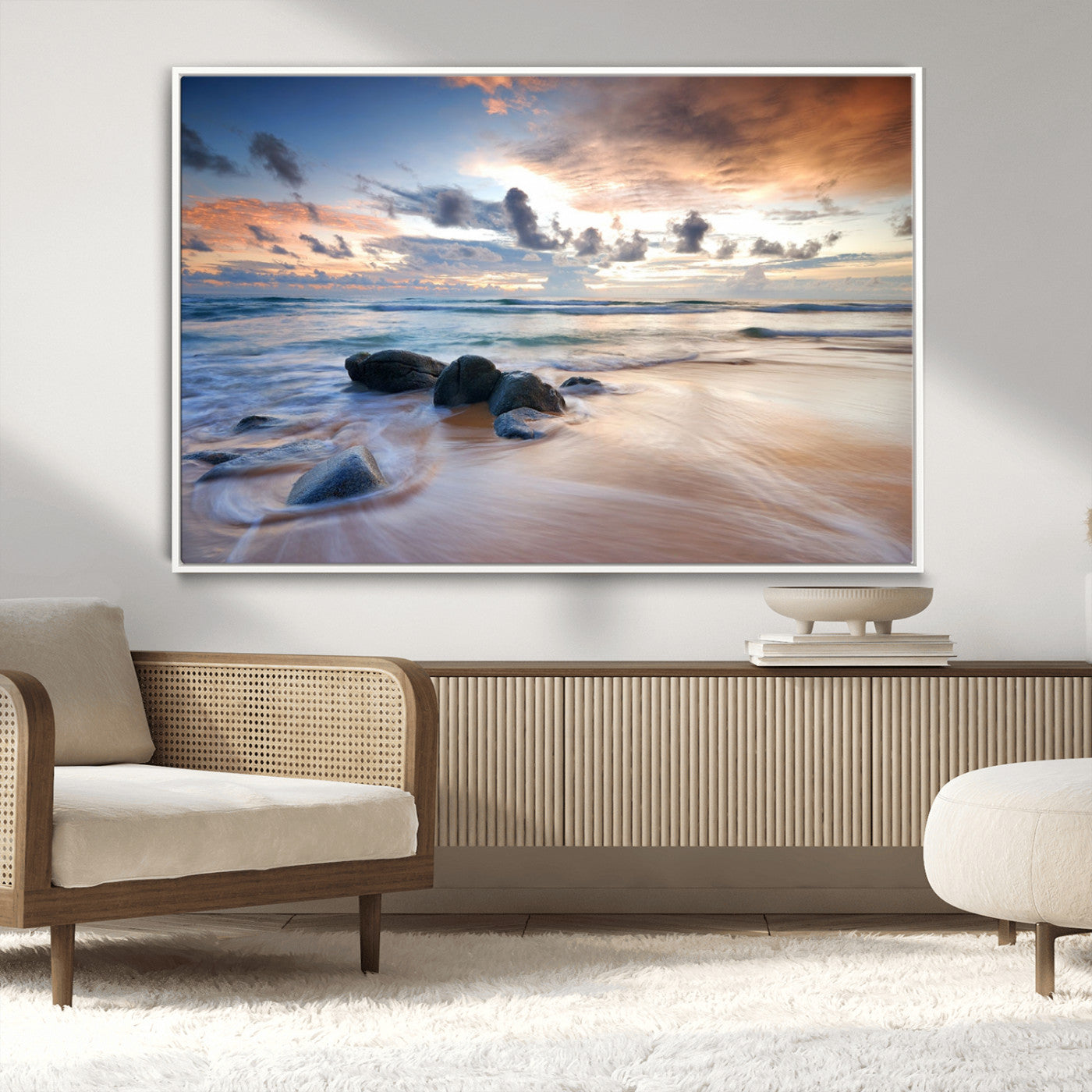 MGV-FC-36X24 - Serene Weather On The Beach Wall Art Canvas Print