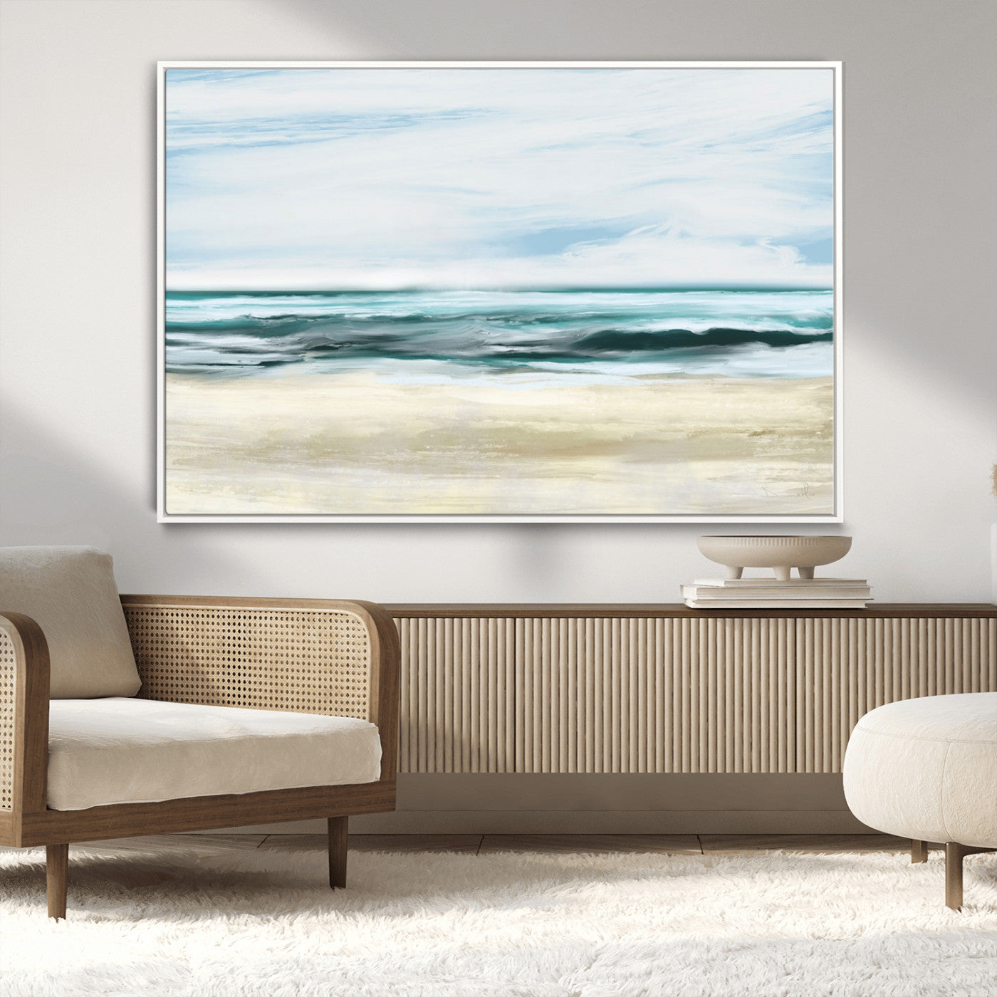 -Ocean Abstract Wall Art Canvas Print
