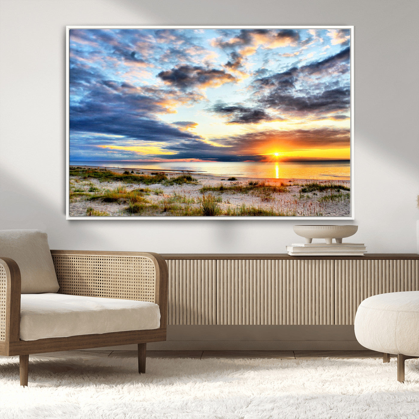 MGV-FC-36X24 - Sunset On The Ocean Wall Art Canvas Print