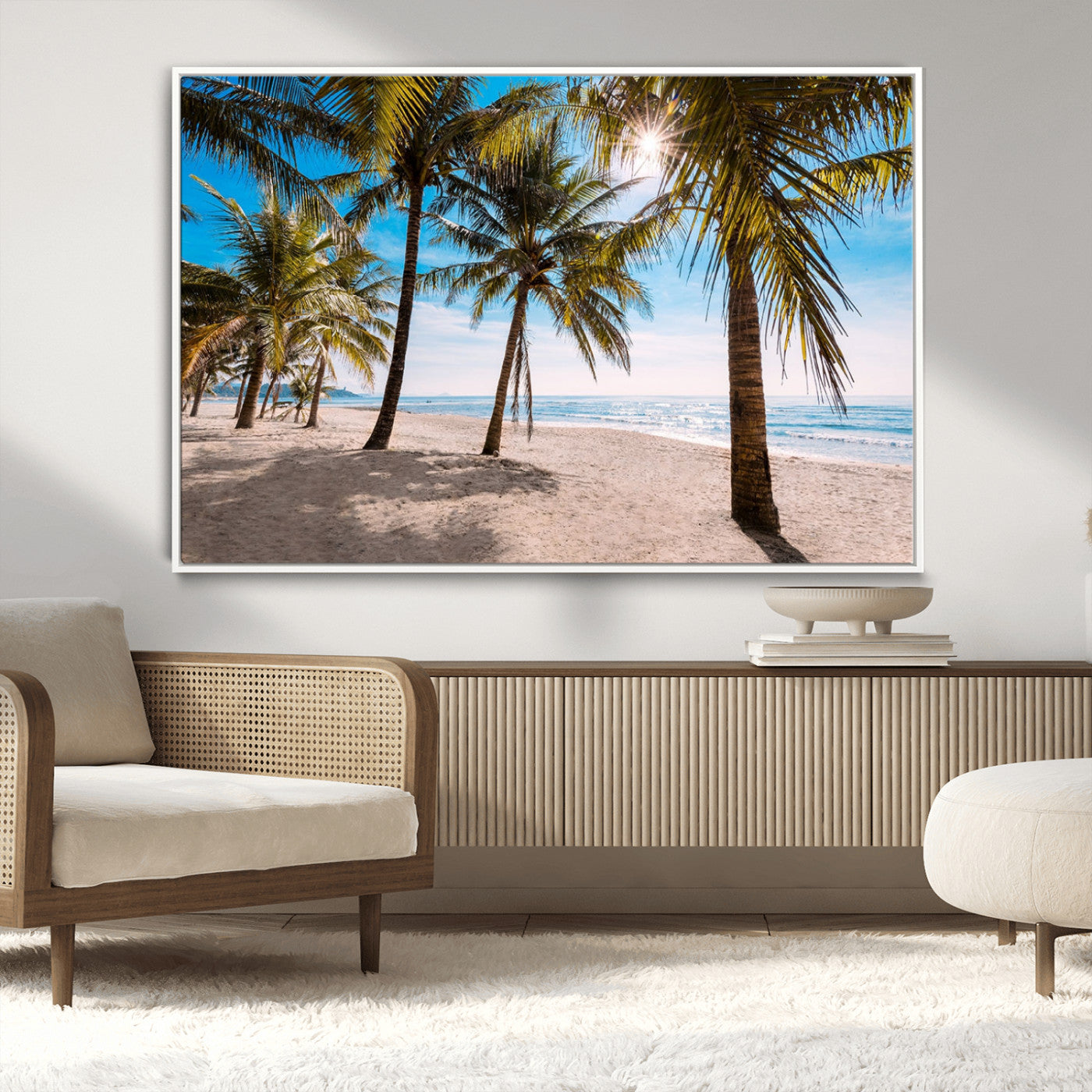 MGV-FC-36X24 - Palm Beach Tropical Island Wall Art Canvas Print