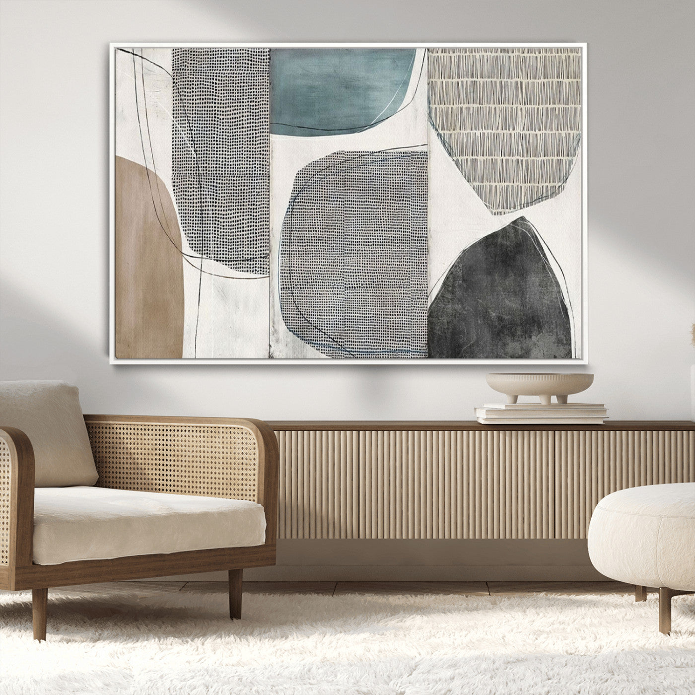 MGV-FC-36X24 - Canvas Print Wall Art Abstract Art Boho, Framed Boho Decor Canvas Print