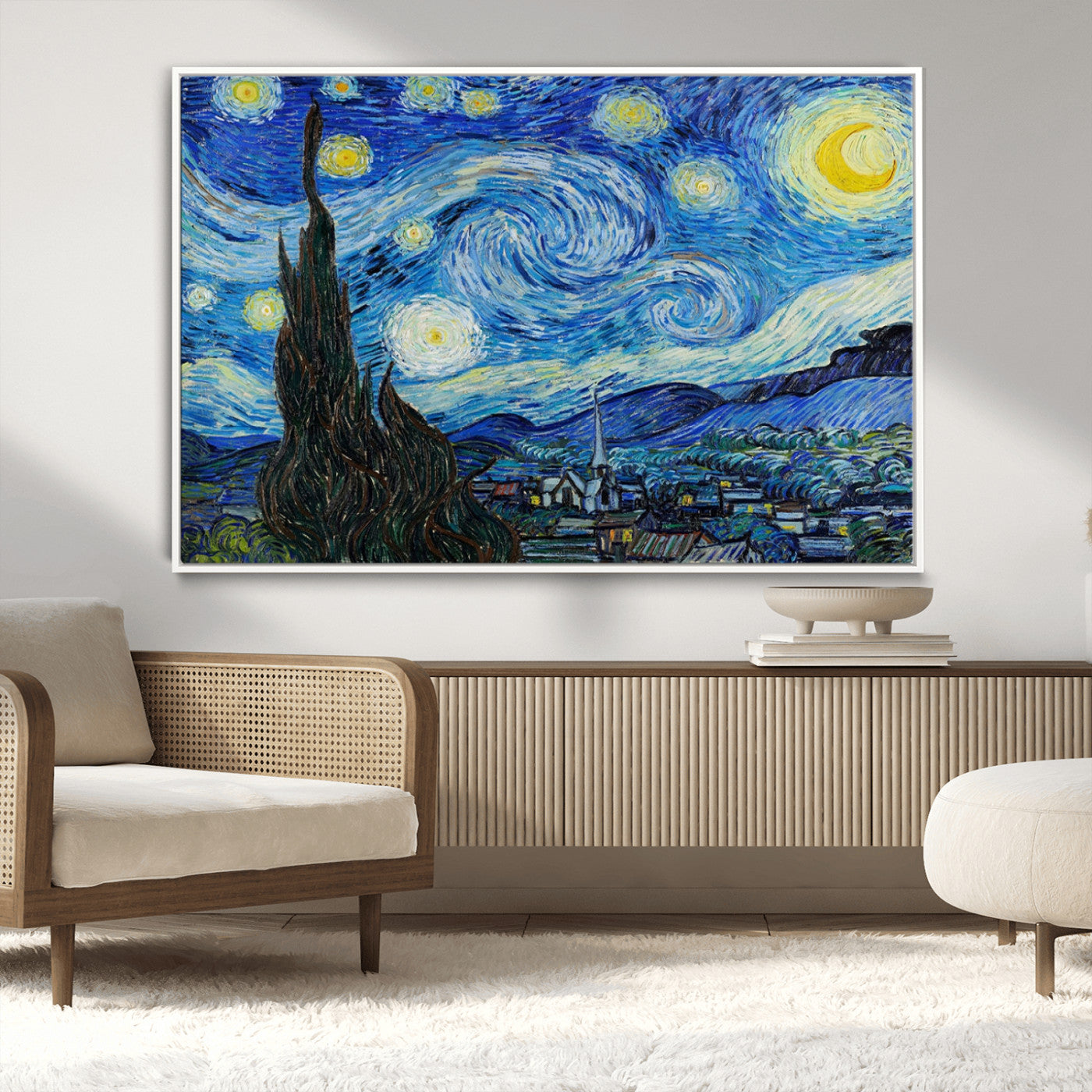 MGV-FC-36X24 - Vincent Van Gogh The Starry Night Abstract Wall Art Canvas Print