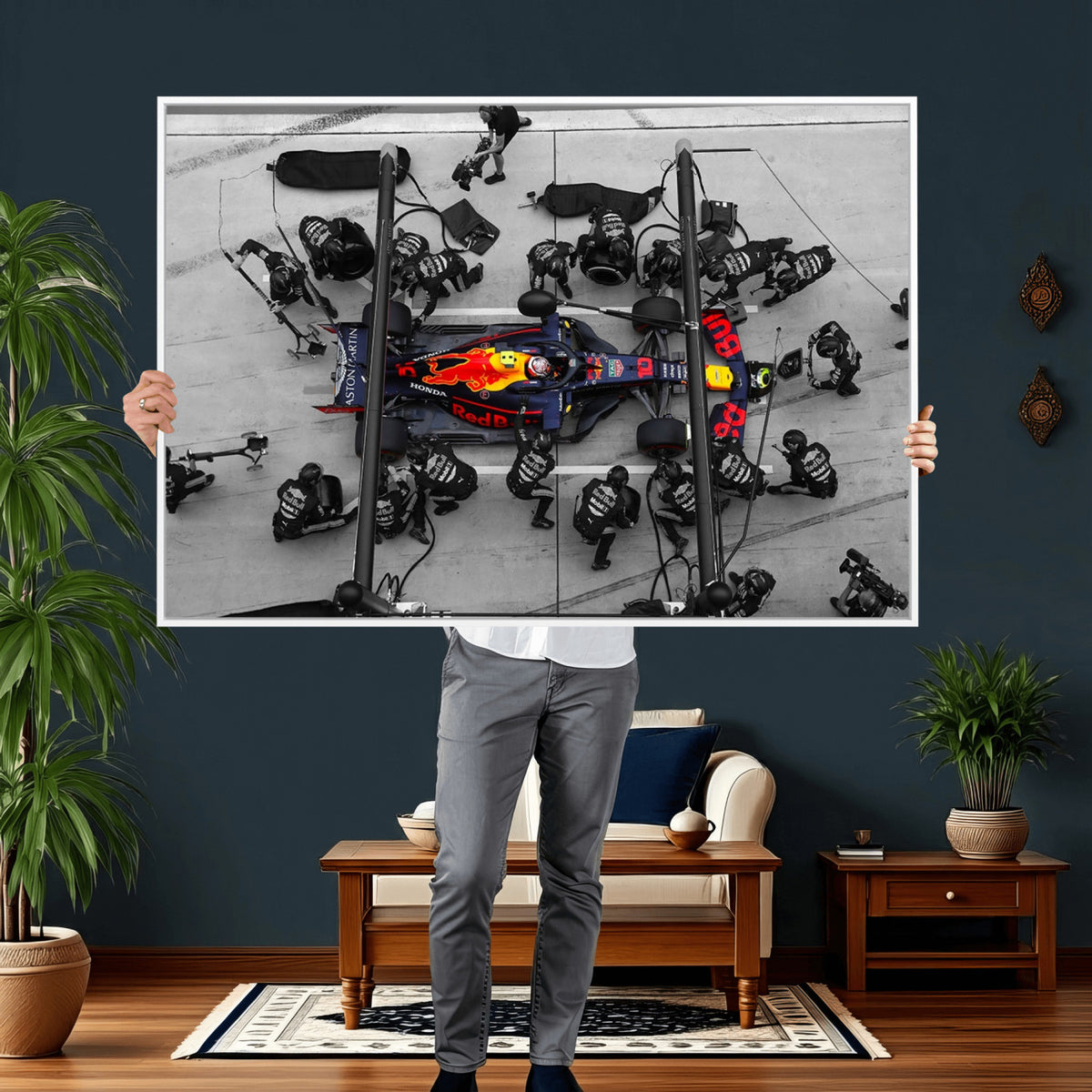 RedBull-MGV-CV-36X24 - Red Bull Formula 1 Canvas Wall Art Print