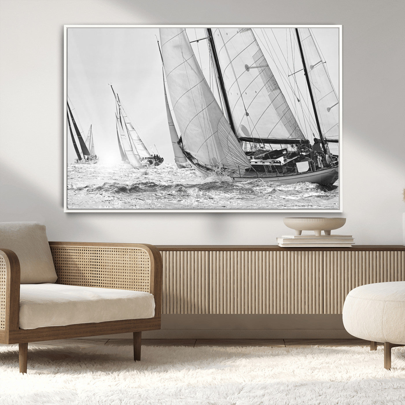 MGV-FC-36X24 - Yacht Sailboat Regatta Canvas Wall Art Canvas Print
