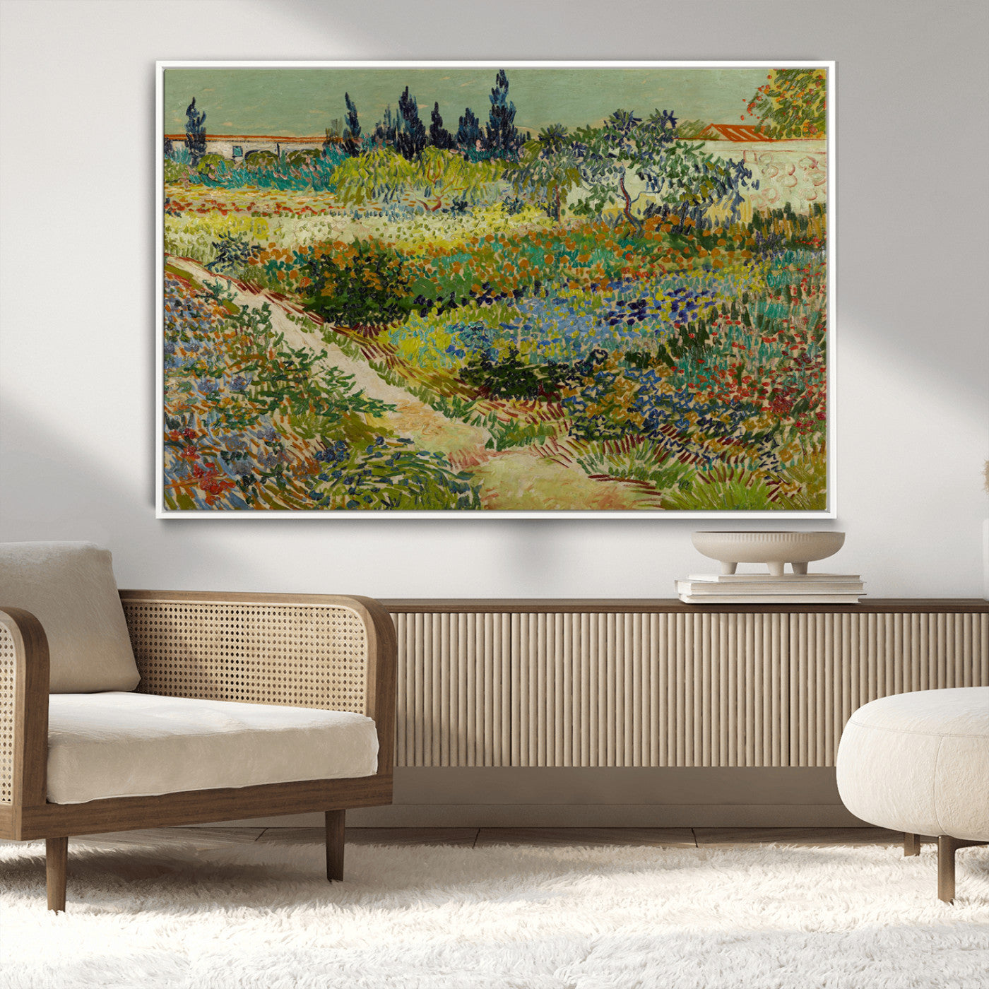 MGV-FC-36X24 - Vincent van Gogh Garden at Arles Wall Art Canvas Print