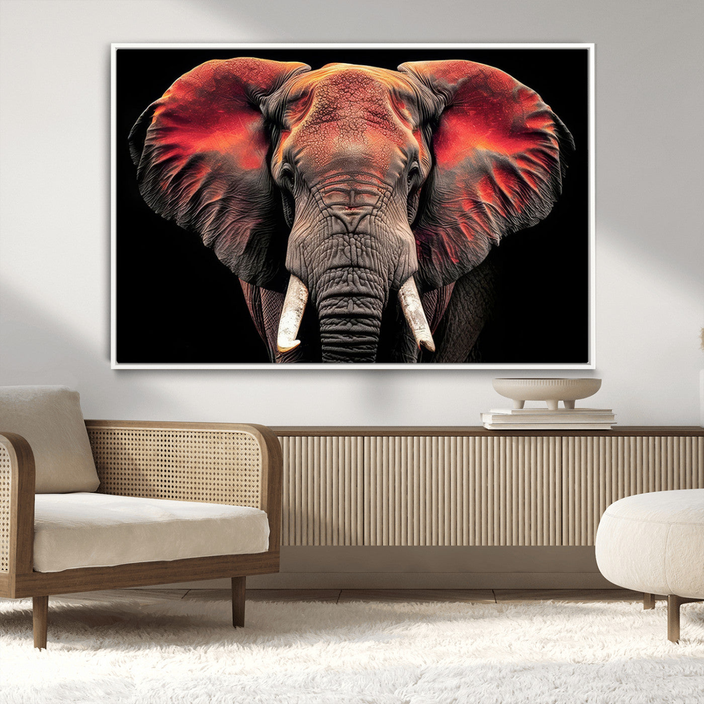 -Elephant Wall Art Canvas Print