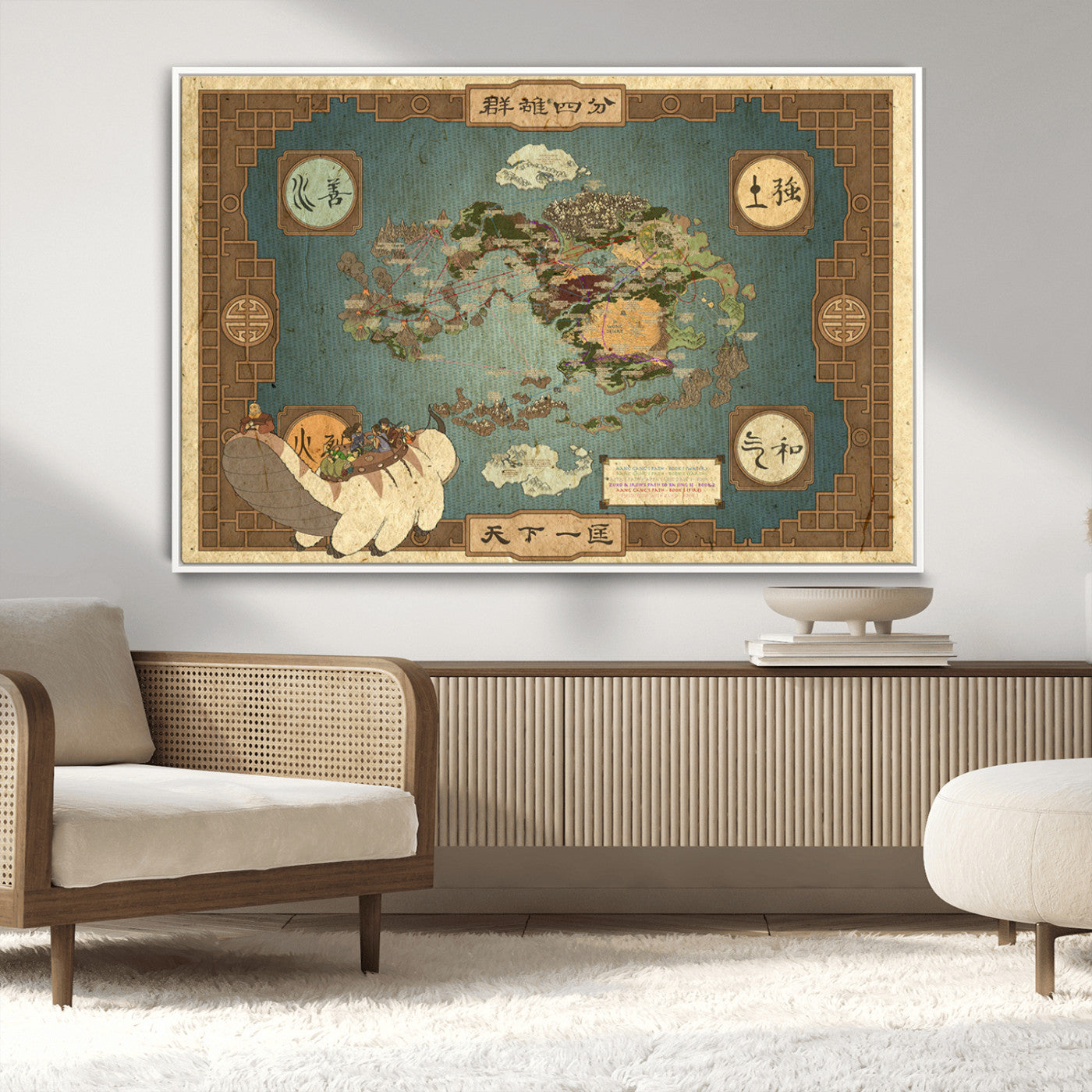 MGV-FC-36X24 - Push Pin World Map Canvas Print – Framed Wall Art for Couples to Track Their Travels – Anniversary
