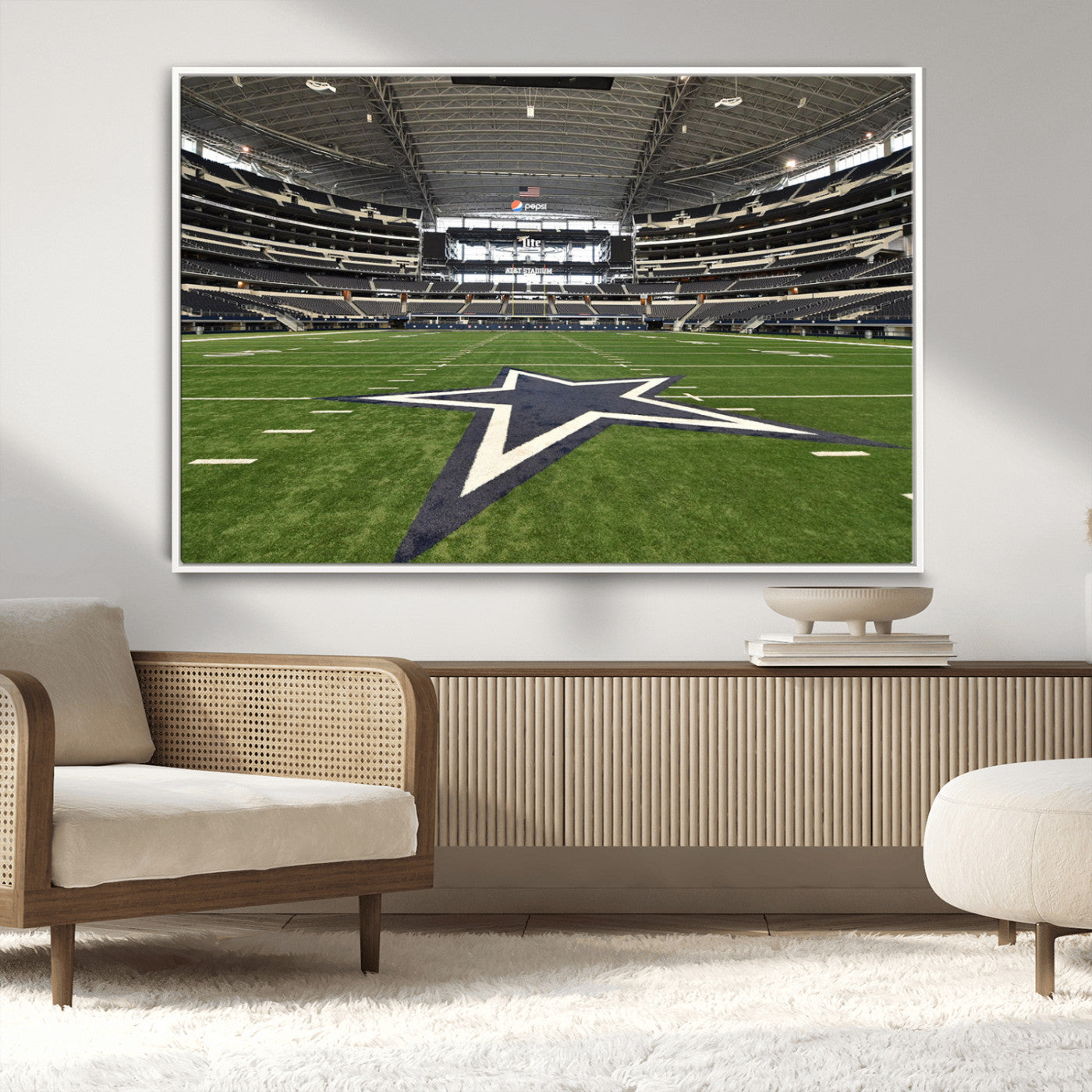 MGV-FC-36X24 - Dallas Cowboys Football Team Print - Arlington AT&T Stadium Wall Art Canvas Print