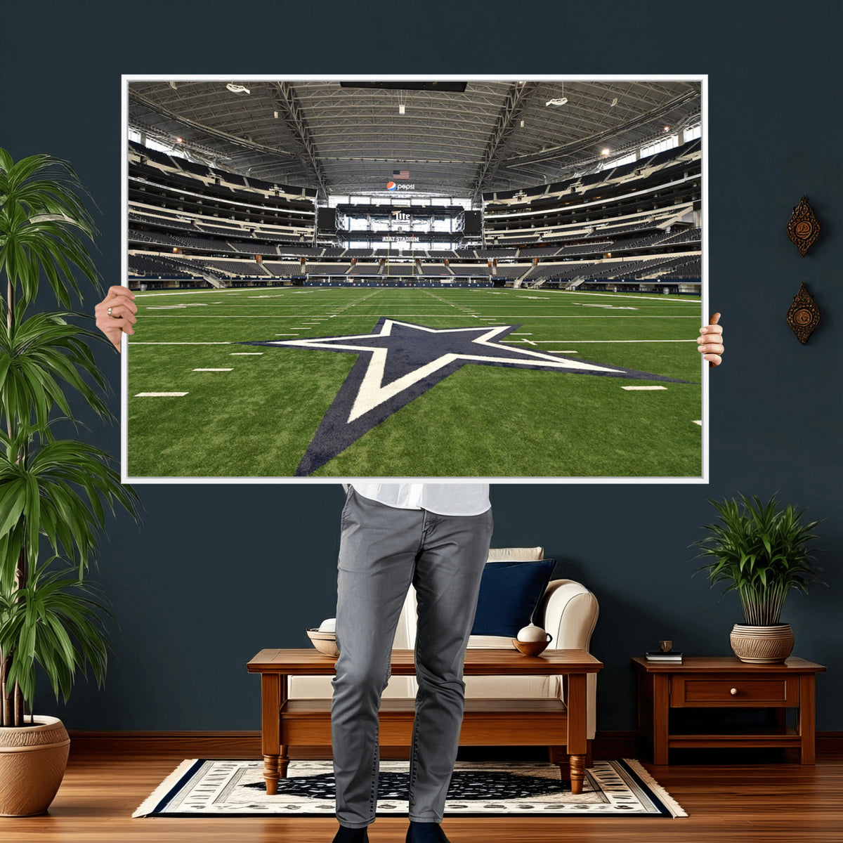 14834-MGV-CV-36X24 - Dallas Cowboys Football Team Print - Arlington AT&T Stadium