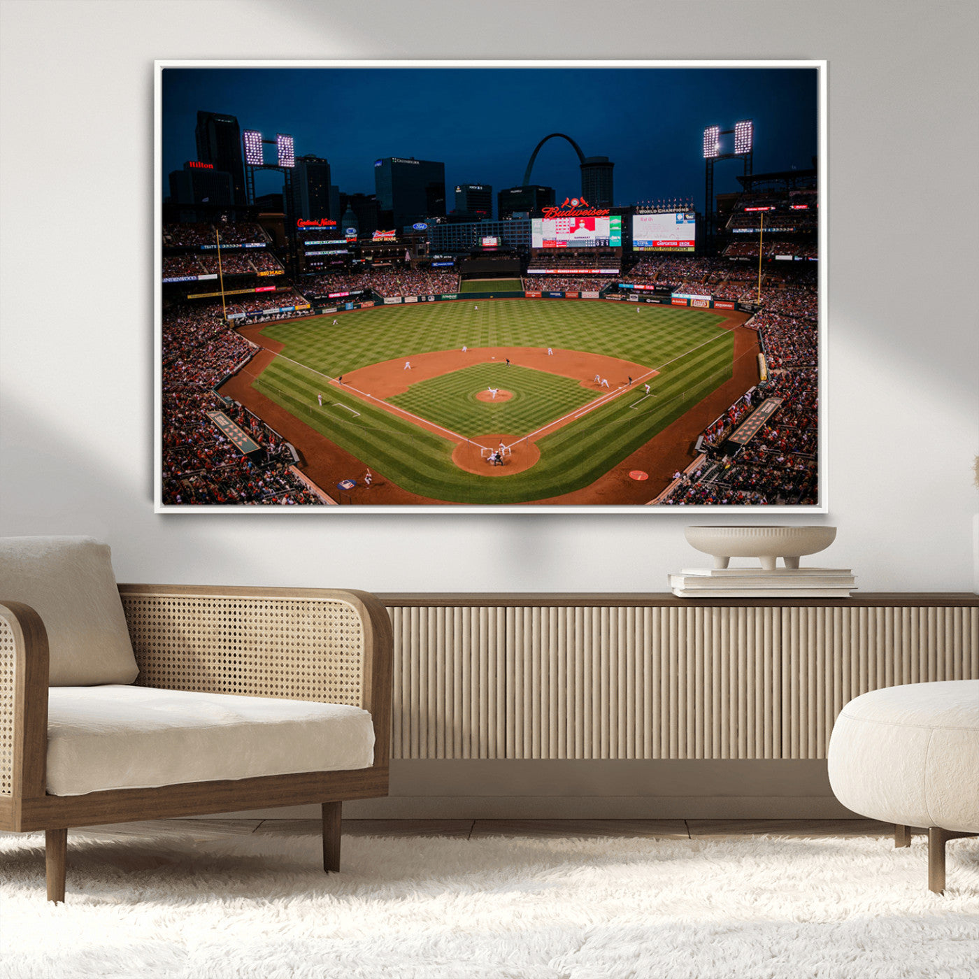 MGV-FC-36X24 - St. Louis Cardinals Baseball Team Print - Busch Stadium Wall Art Canvas Print