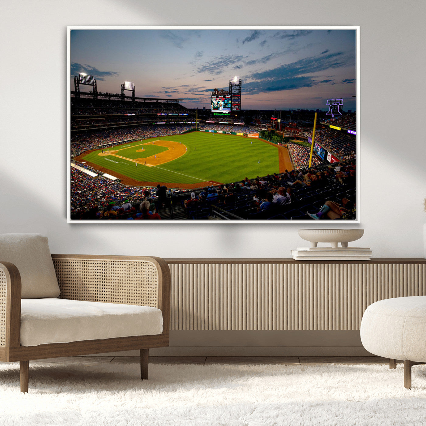 MGV-FC-36X24 - Philadelphia Phillies Baseball Team Print - Citizens Bank Park Stadium Wall Art Canvas Print
