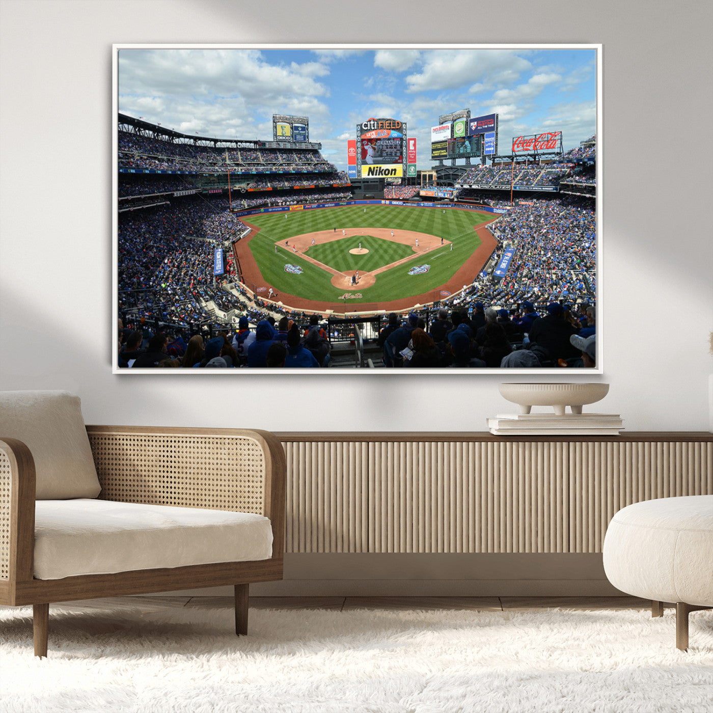 MGV-FC-36X24 - New York Mets Baseball Team Print - Citi Field Stadium Wall Art Canvas Print