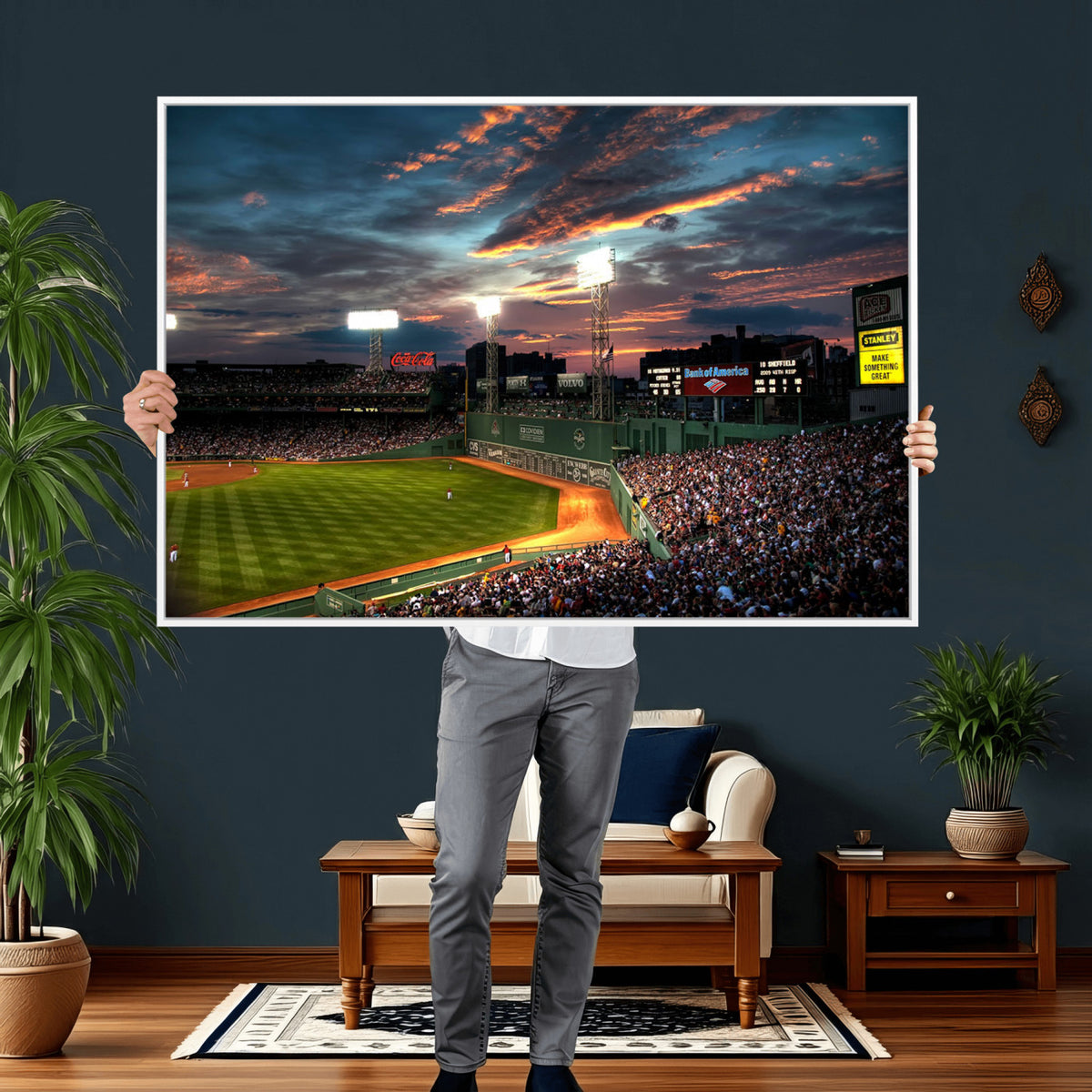 66781-MGV-CV-36X24 - Fenway Park Boston Massachusetts Stadium Wall Art Canvas Print