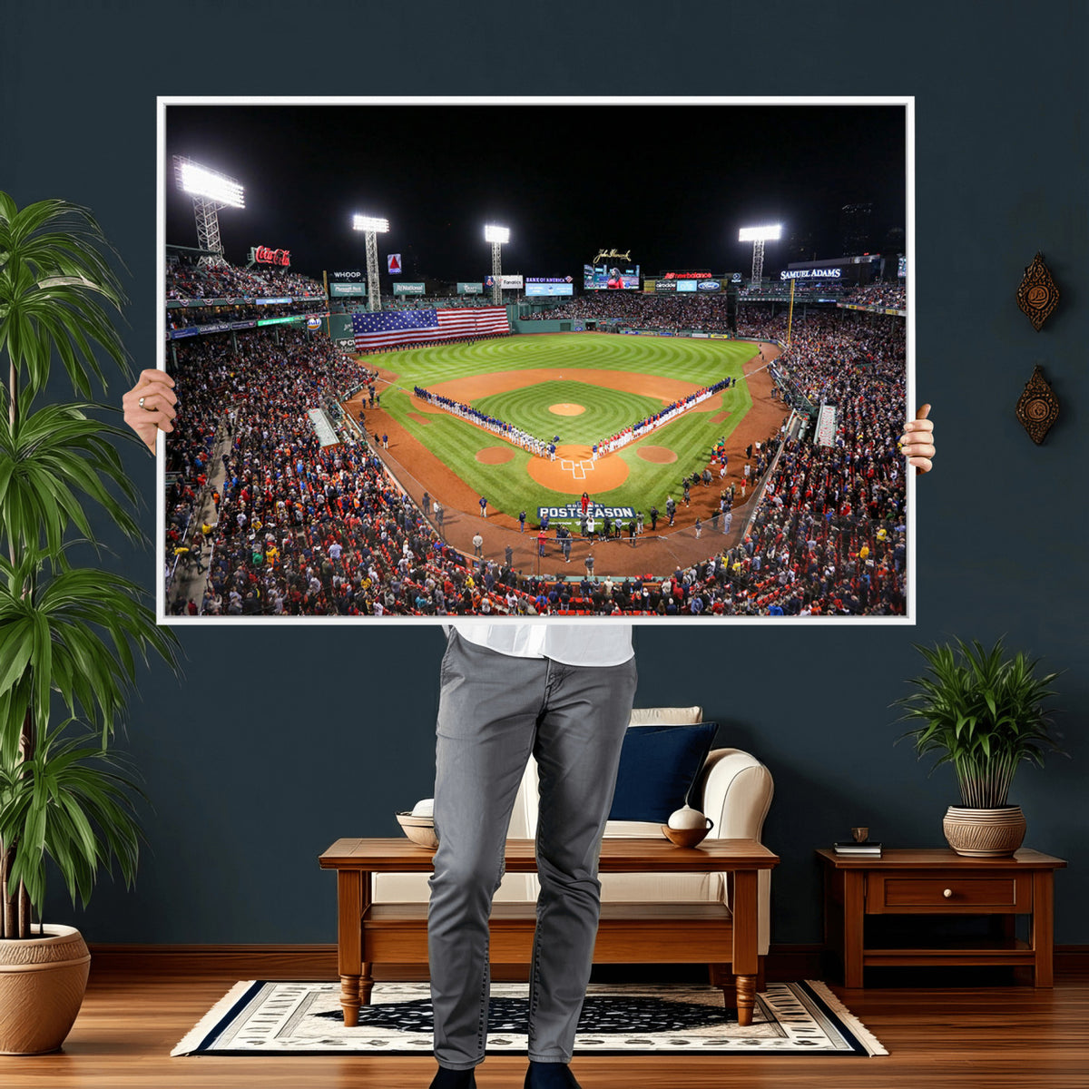 47365-MGV-CV-36X24 - Fenway Park Wall Art Canvas Print | Large Baseball Stadium Canvas for Boston Red Sox Fans