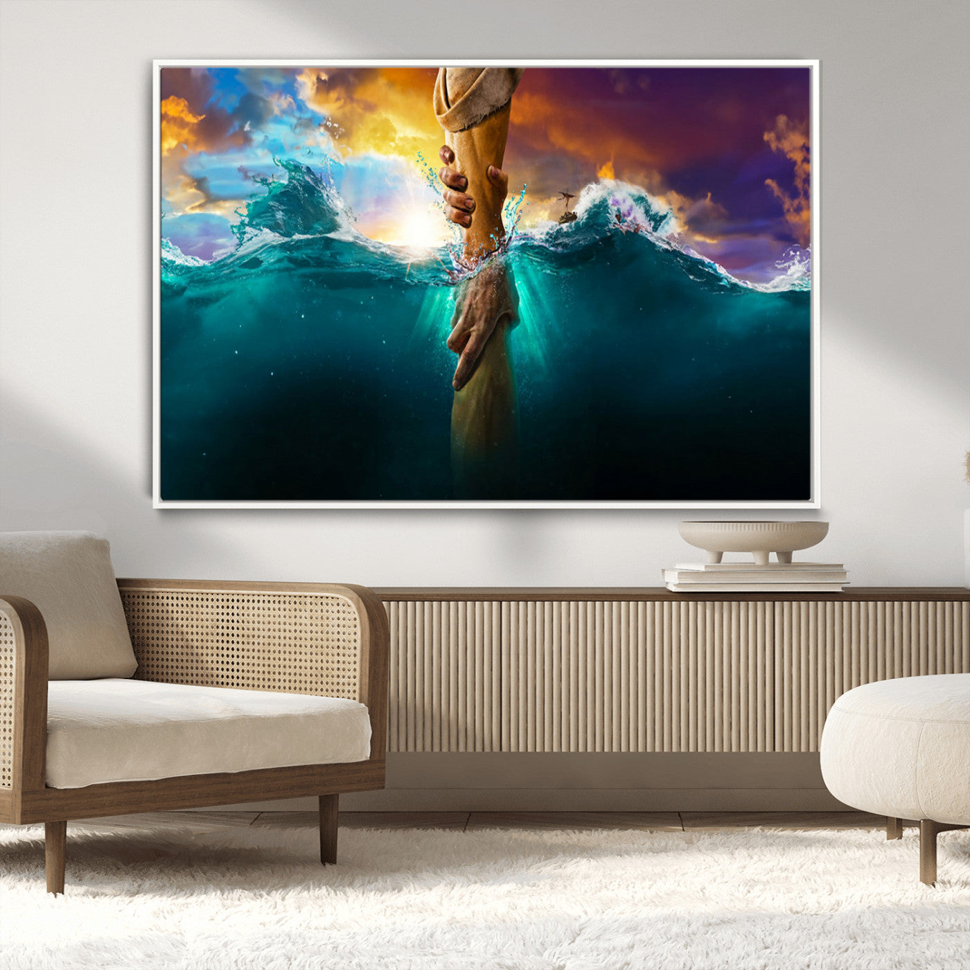 MGV-FC-36X24 - God Hand Wall Art Canvas Print