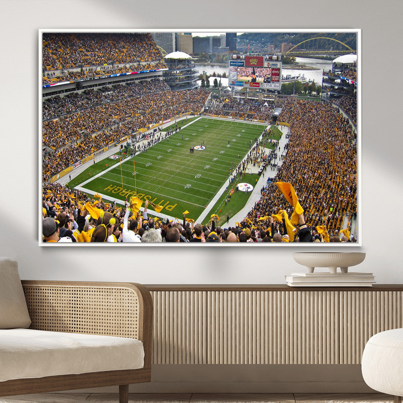 51419-MGV-FC-36X24 - Pittsburgh Steelers Print - Pittsburgh Heinz Field Stadium Wall Art Canvas Print
