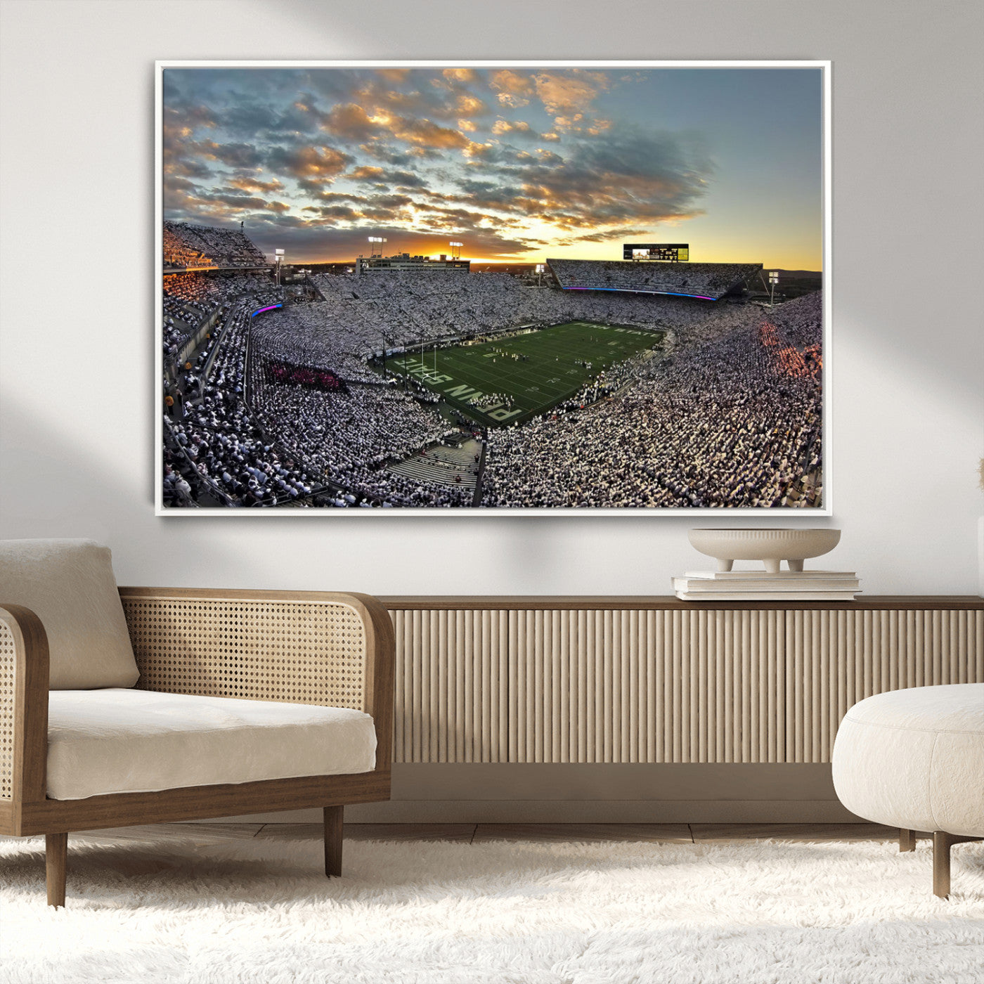 MGV-FC-36X24 - Beaver Stadium Wall Art - Penn State Stadium Wall Art | Penn Nittany Lions Football Match for Sport Room Decor