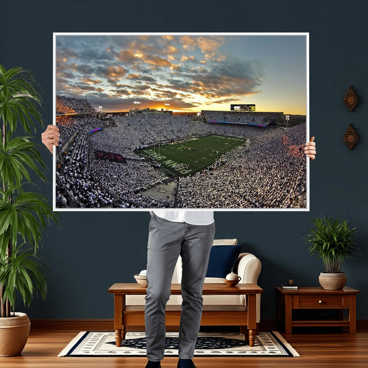 38807-MGV-CV-36X24 - Beaver Stadium Wall Art, Penn State Stadium Wall Art | Penn State Nittany Lions Football