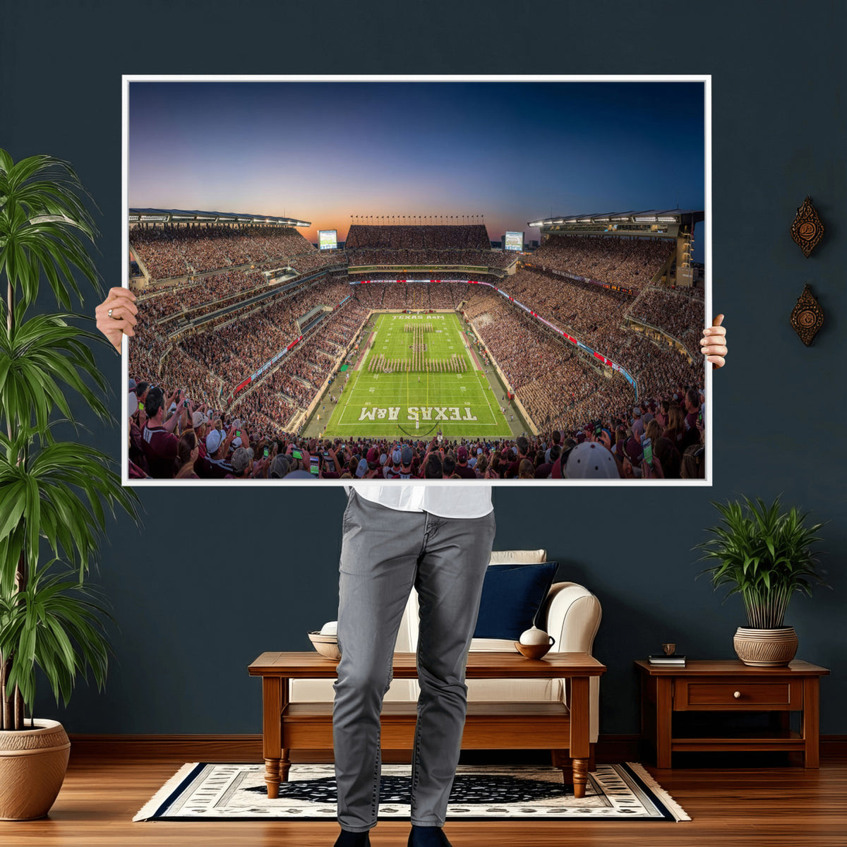 17421-MGV-CV-36X24 - Kyle Field Wall Art Print | Large Texas A&M Aggies Football Canvas Print for Sports Enthusiasts |