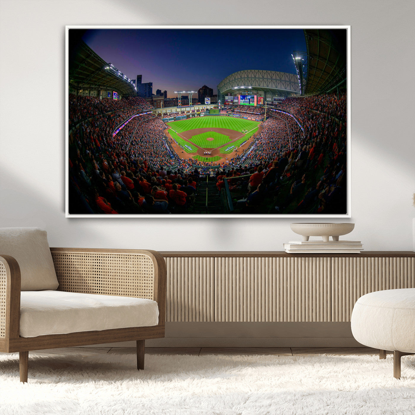 MGV-FC-36X24 - Houston Astros Baseball Team Print - Houston Minute Maid Park Stadium Wall Art Canvas Print