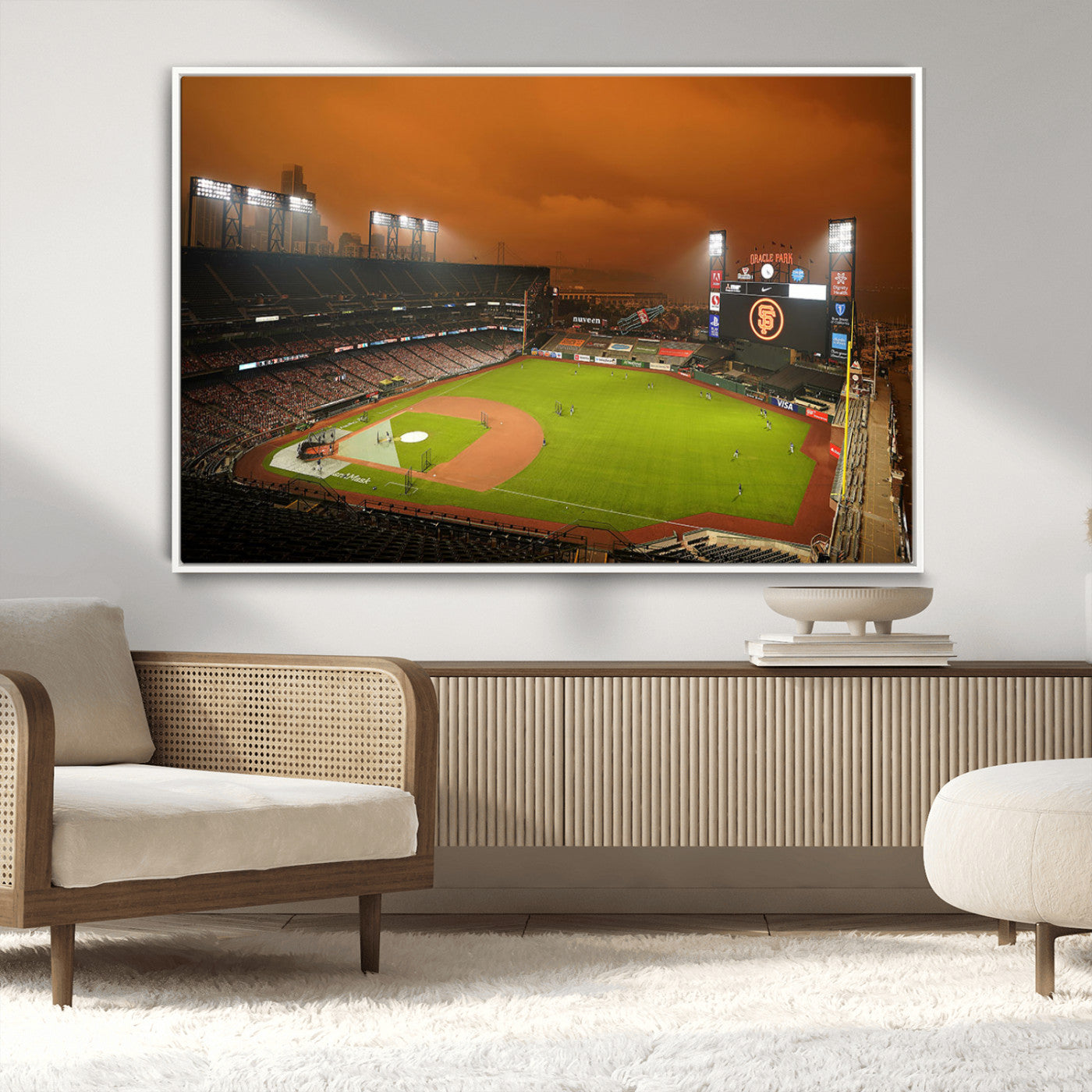 MGV-FC-36X24 - San Francisco Giants Baseball Team Print - Oracle Park Stadium Wall Art Canvas Print
