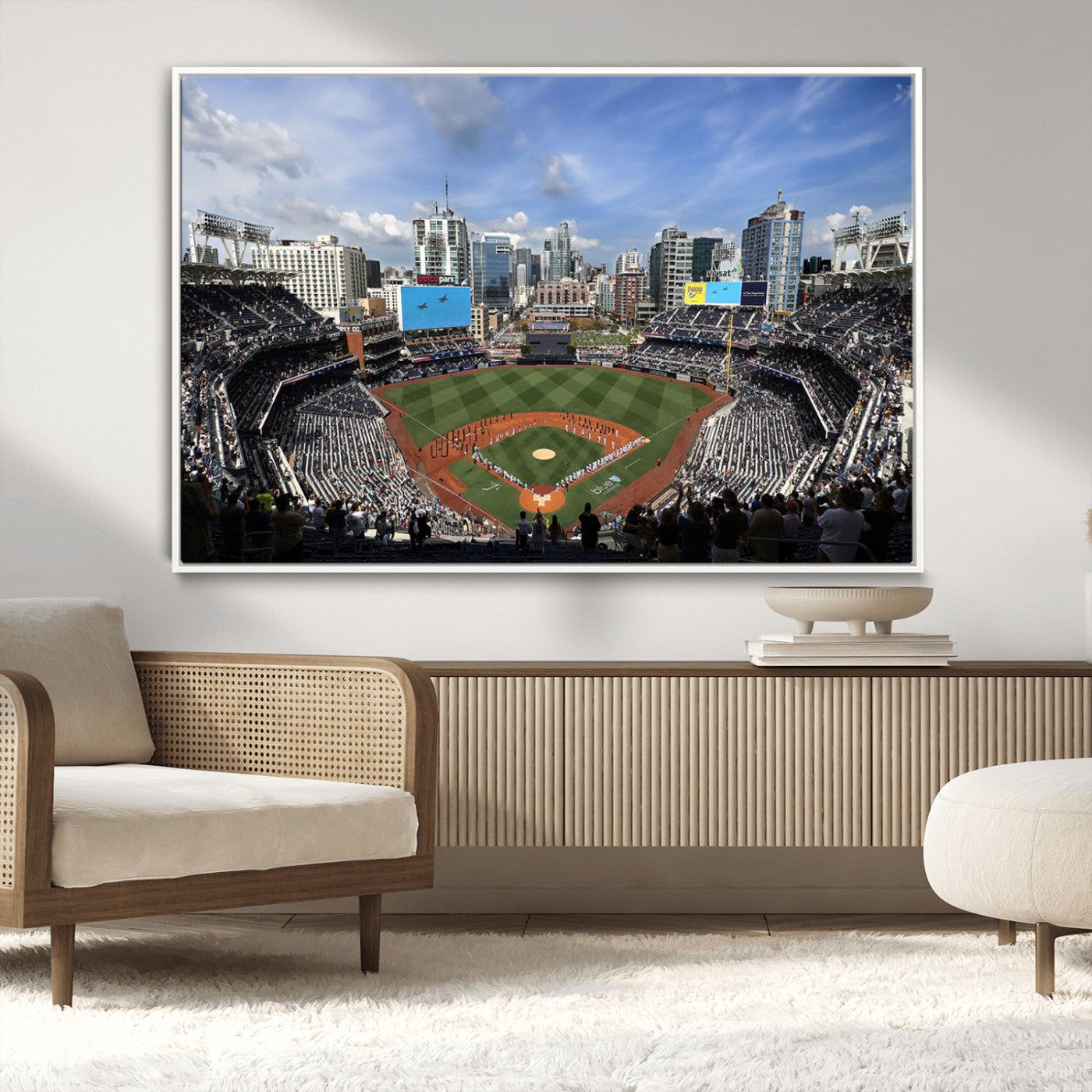 MGV-FC-36X24 - San Diego Padres Baseball Team Print - Petco Park Stadium Wall Art Canvas Print