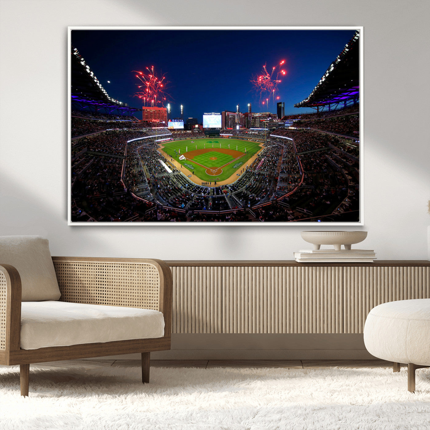 MGV-FC-36X24 - Truist Park Atlanta Braves Baseball Stadium Wall Art Print | Large 3-Panel Canvas Print for Sports