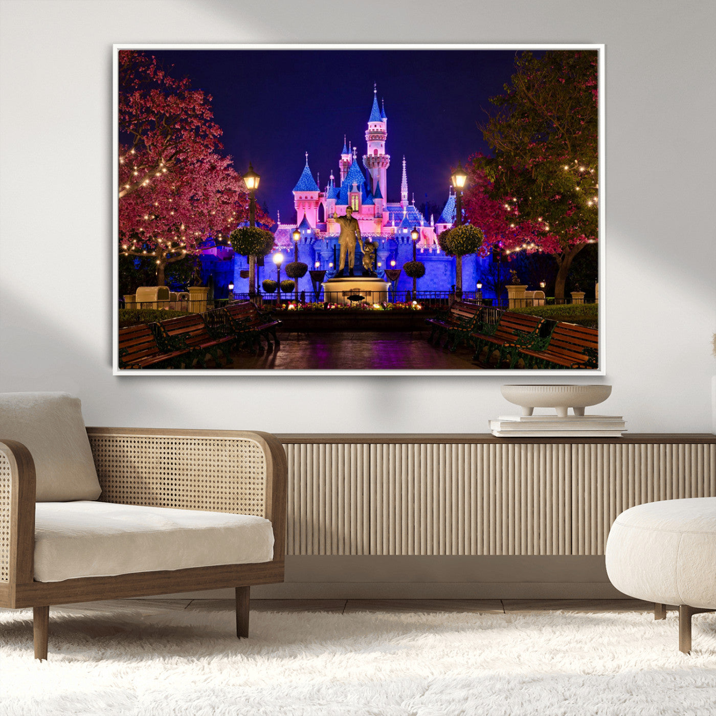 MGV-FC-36X24 - Castle Large Wall Art Disney Magic Kingdom Kids Room Decor - Disney World Christmas Home Decor Child