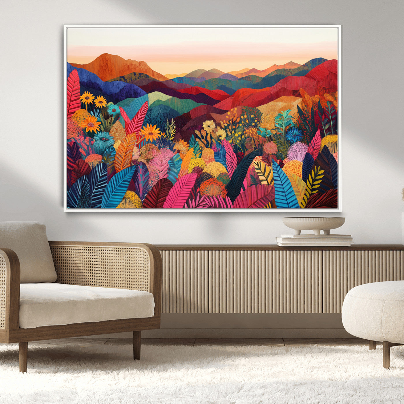 MGV-FC-36X24 - YAYOI KUSAMA Abstract Print - Landscape Canvas Wall Art Print - Vibrant Modern Decor for Living