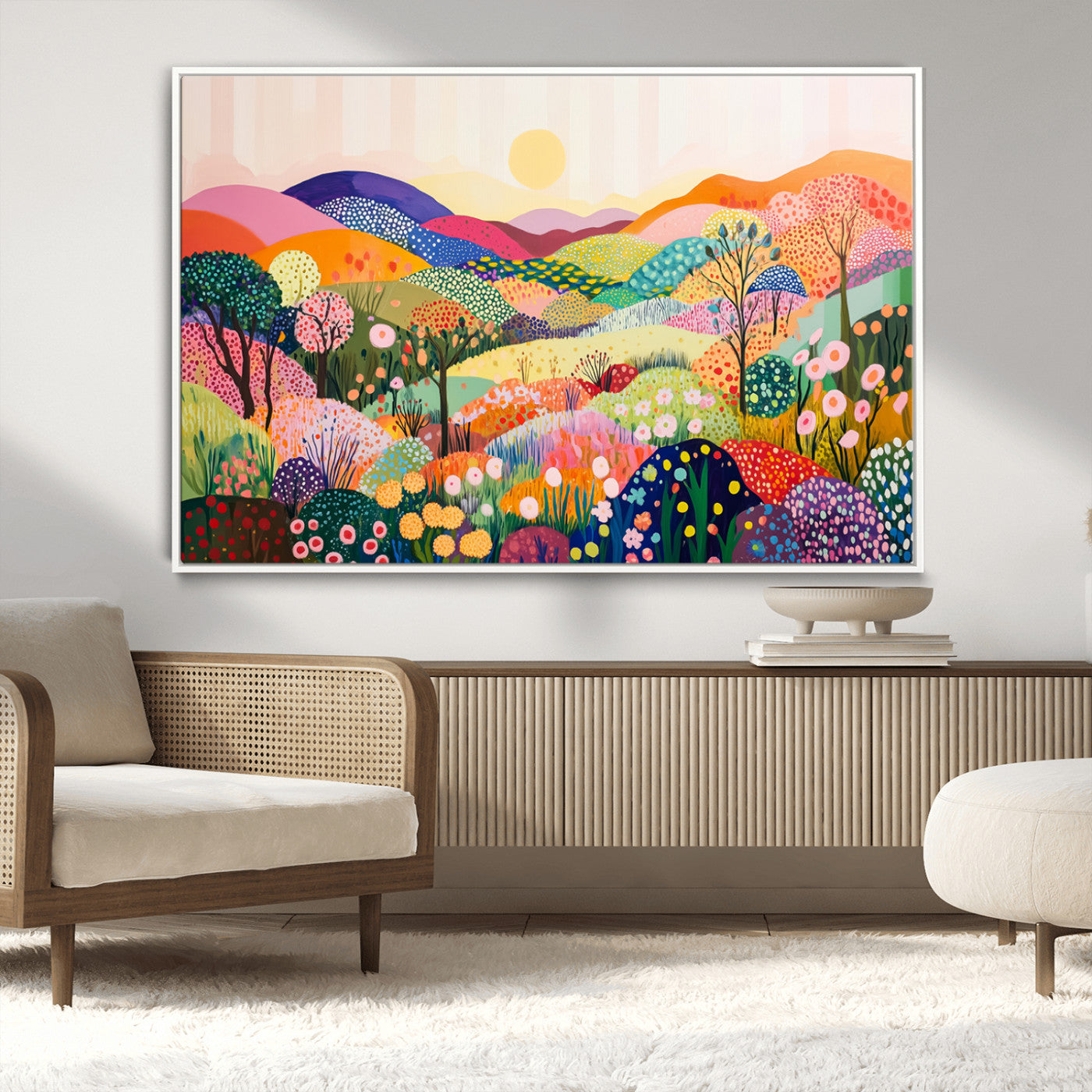 MGV-FC-36X24 - Yayoi Kusama 1986 Wall Art Print – Yayoi Kusama Wabi Sabi Japanese Wall Art Print - Vibrant Abstract