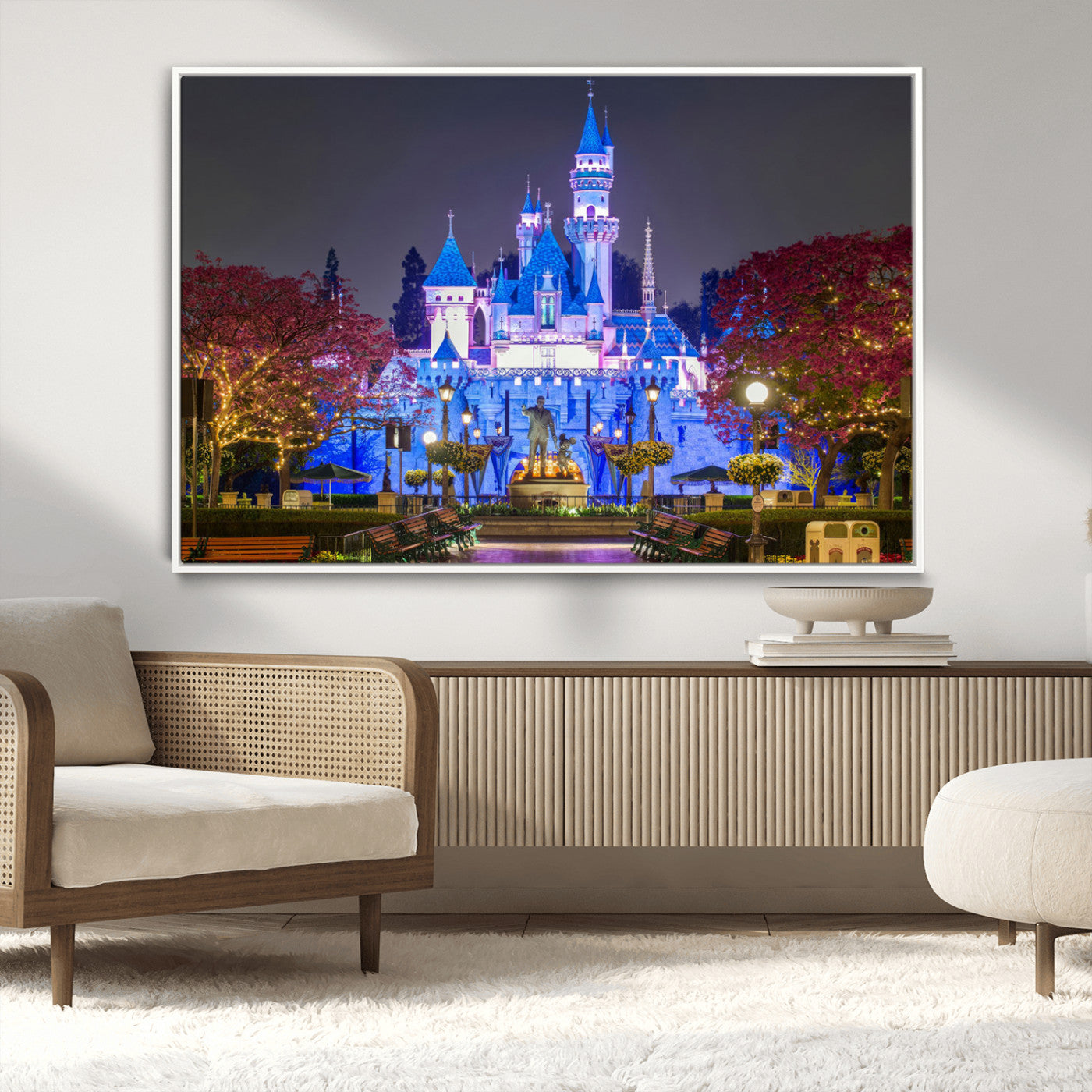 66710-MGV-CV-36X24-Large Disney Castle Wall Art Canvas Print - Magic Kingdom Kids Room Decoration Disney World