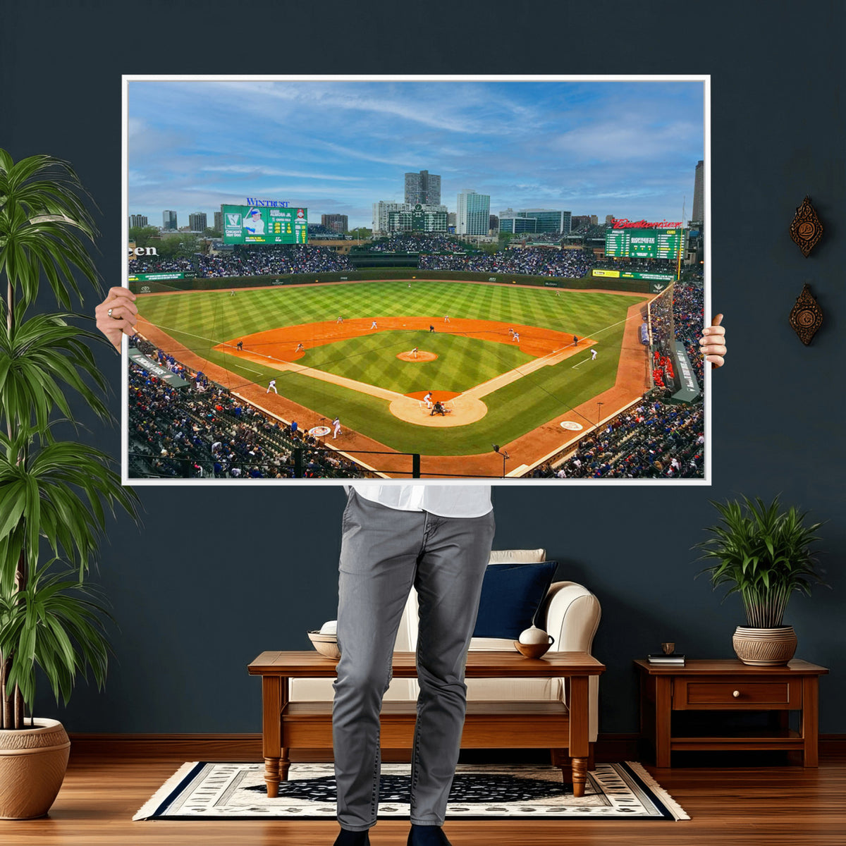 86839-MGV-CV-36X24 - Wrigley Field Chicago Cubs Panoramic Canvas Print
