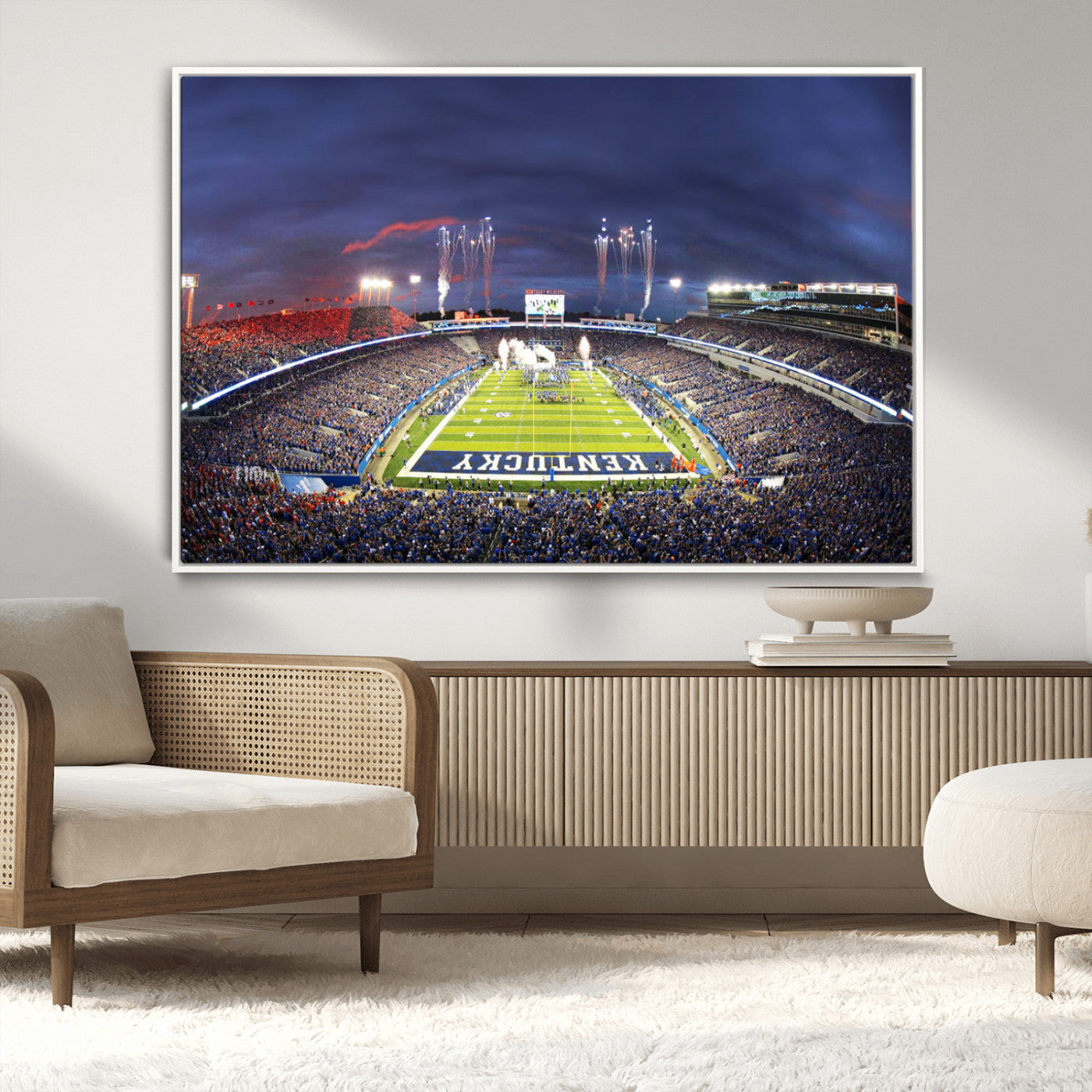 MGV-FC-36X24 - Kroger Field Canvas Wall Art - Kentucky Stadium Wall Art Print - Sunset Football Stadium Wall Decor