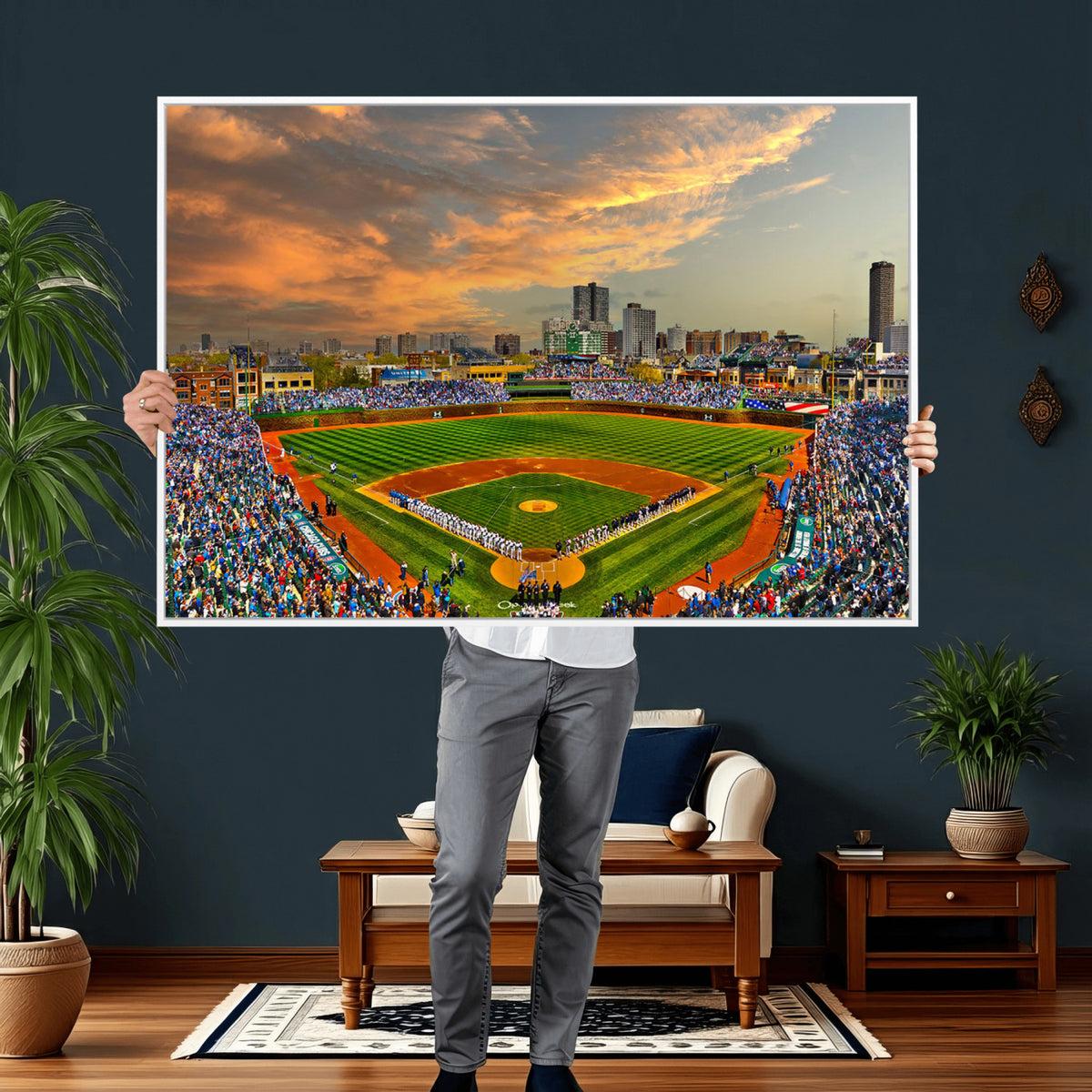45635-MGV-CV-36X24 - Chicago Wrigley Field Wall Art Canvas Print