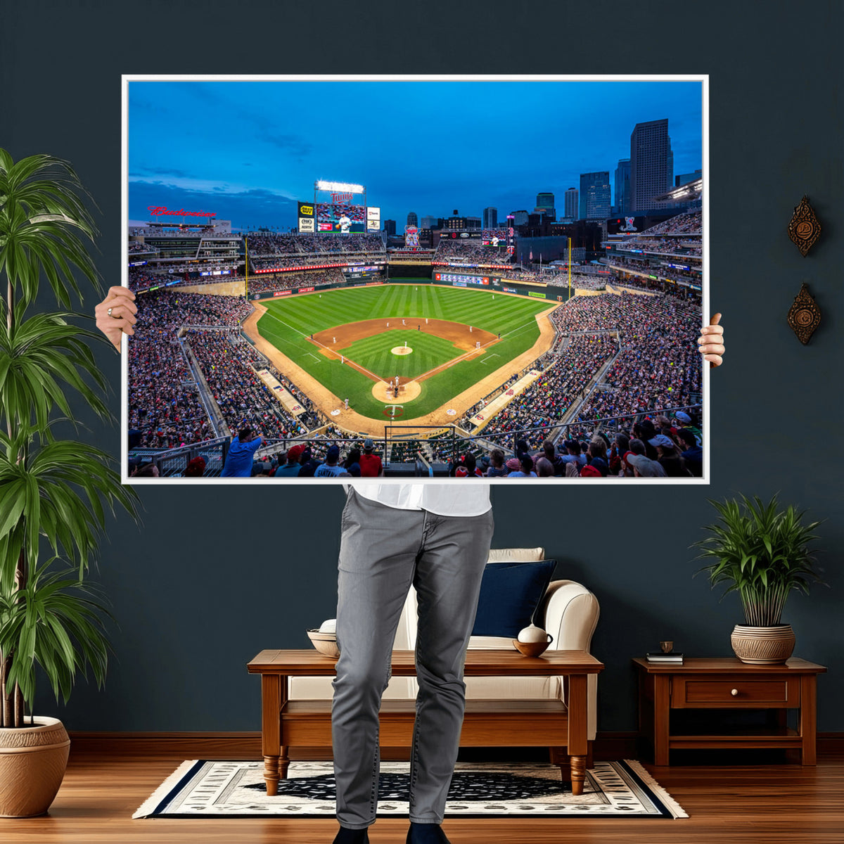 77273035-MGV-CV-36X24 - Target Field Stadium Wall Art Canvas Print, Minnesota Twins