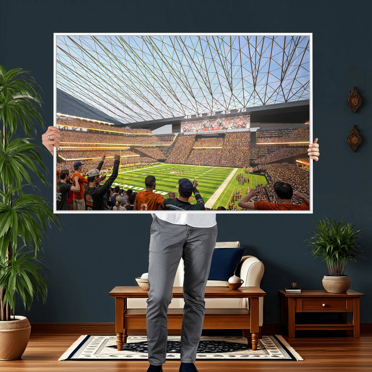 81960112-MGV-CV-36X24 - Cleveland Browns Stadium Wall Art Canvas Print