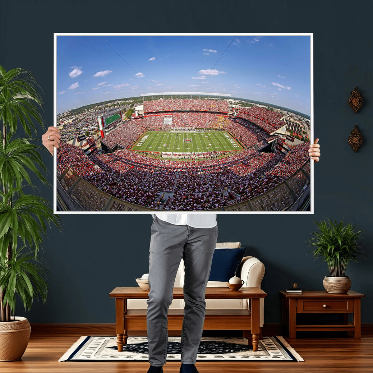 29492070-MGV-CV-36X24 - William Brice Stadium Wall Art Canvas Print, Stadium Crowd on Football Game Day