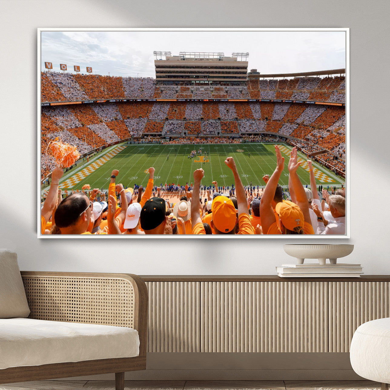 76011417-MGV-FC-36X24 - Tennessee Neyland Stadium Wall Art, Sports Arena Canvas Print, Panoramic Stadium Artwork for Home, Office