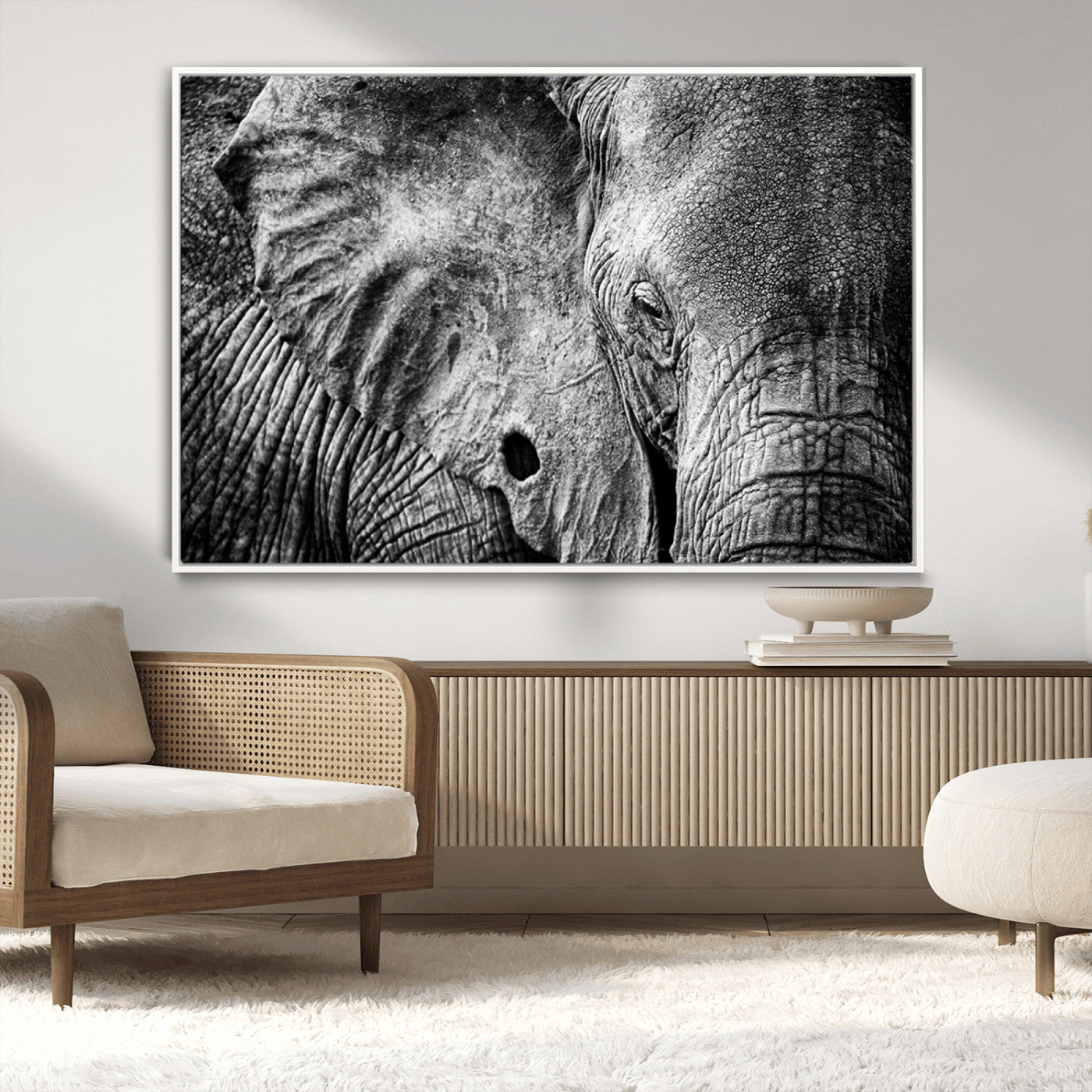 MGV-FC-36X24 - Wild Old Elephant Wall Art Canvas Print