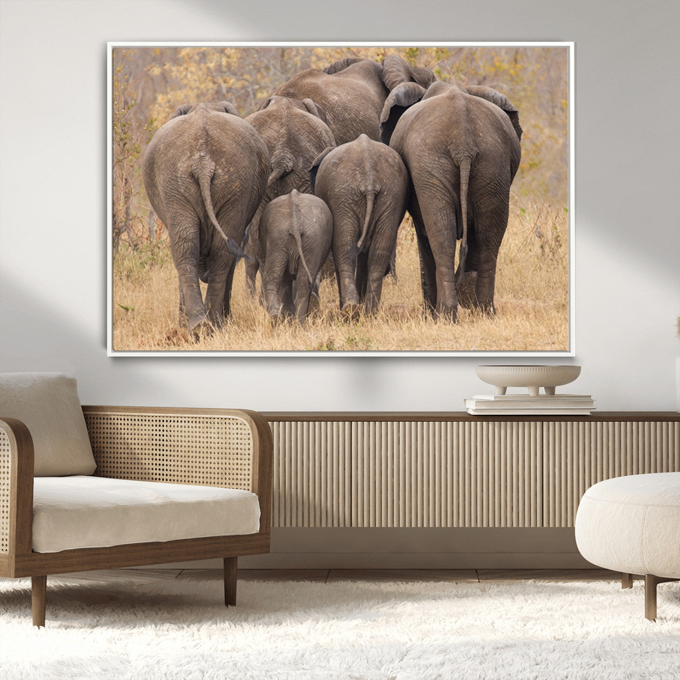 MGV-FC-36X24 - Wild Elephant Wall Art Canvas Print