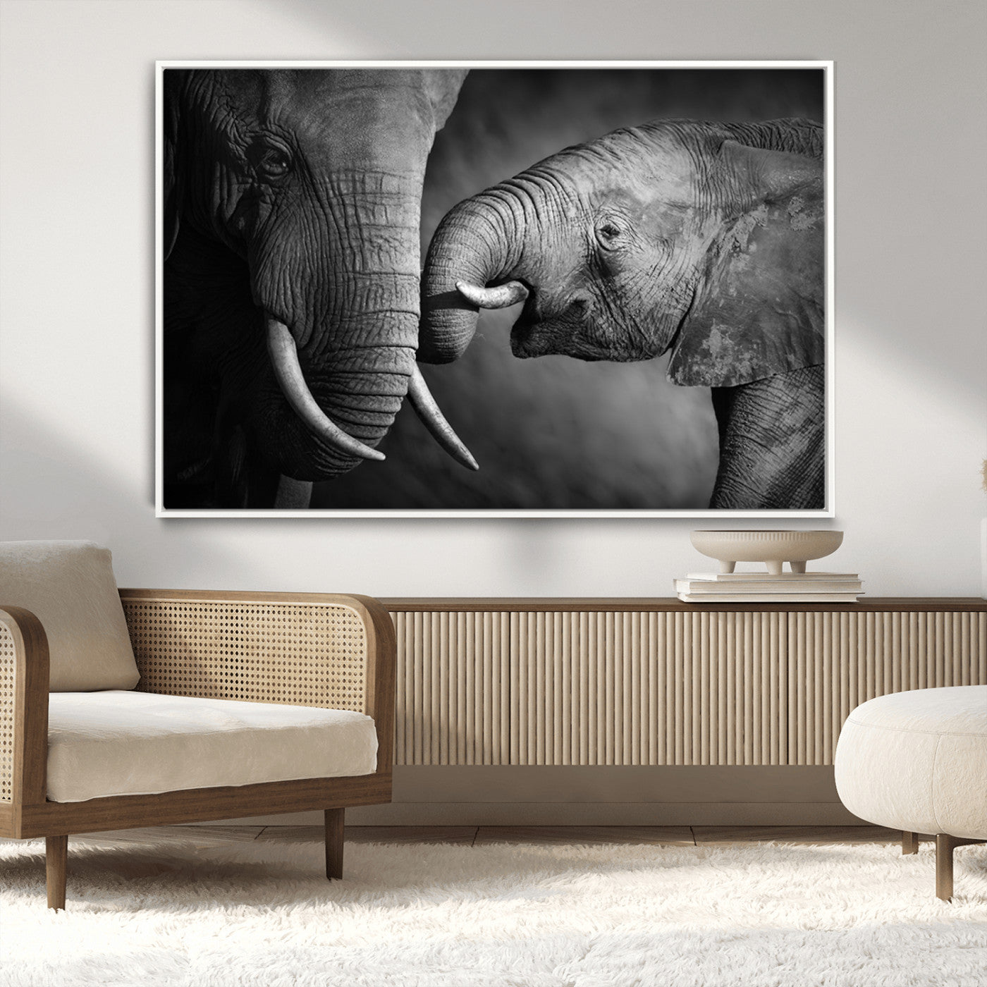 MGV-FC-36X24 - Wild Elephant Wall Art Canvas Print