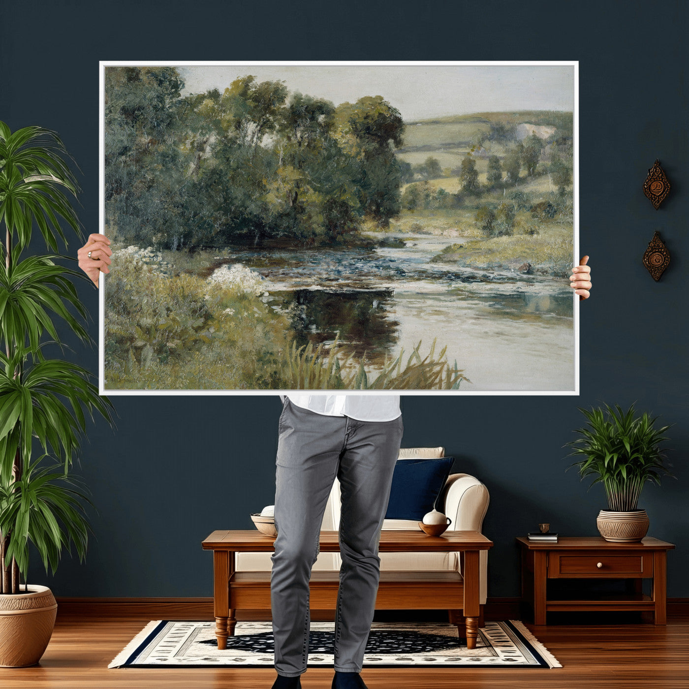 63256010-MGV-CV-36X24 - Edward Mitchell Bannister Streamside Wall Art Canvas Print